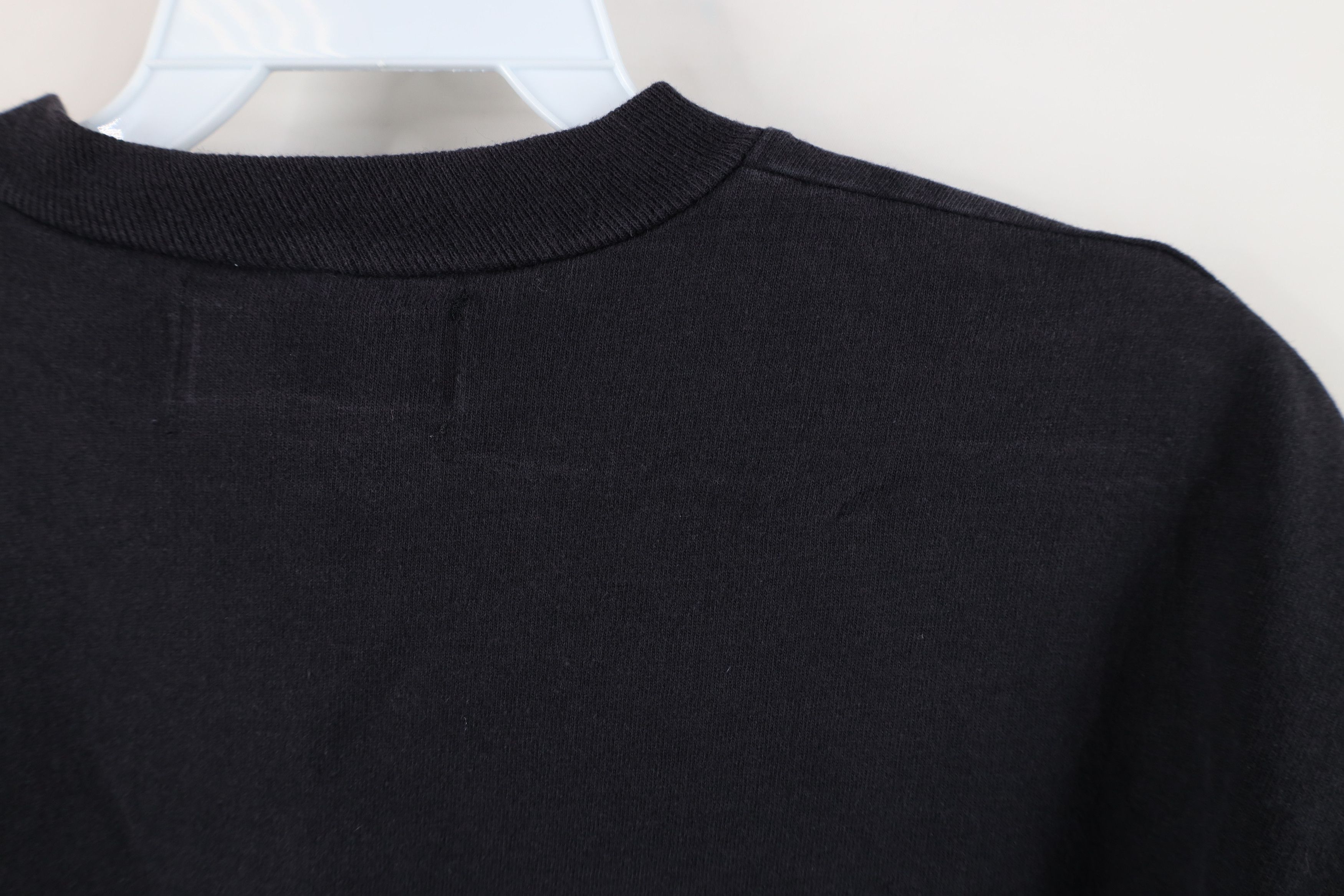 Vintage Vintage 90s Streetwear Blank Cotton Pocket T-Shirt Black Size L / US 10 / IT 46 - 10 Thumbnail