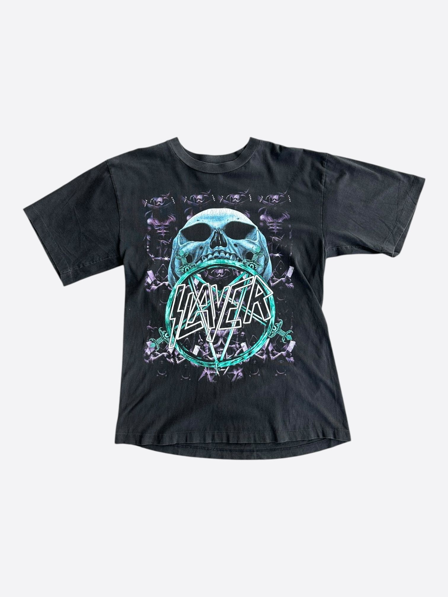 Vintage Vintage Black Slayer Divine Intervention Graphic T-Shirt Size US L / EU 52-54 / 3 - 1 Thumbnail
