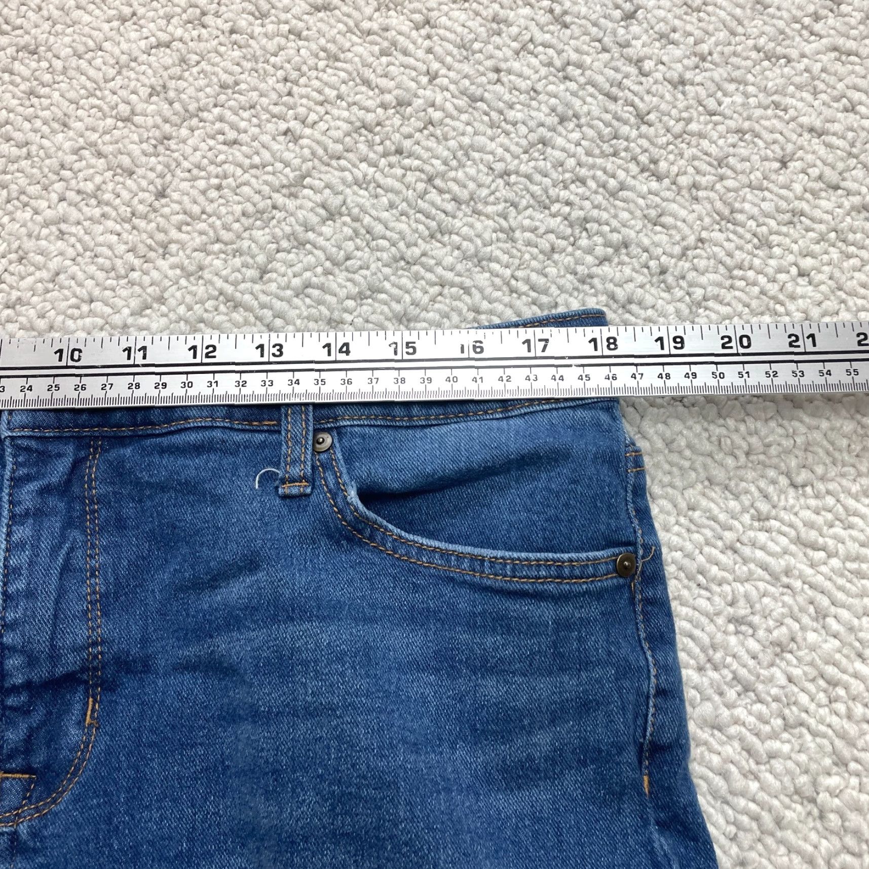Denime New Direction Jeans Womens 16 R Girlfriend Blue Denim Rolled Hems 36x26 Size 38" / US 16 / IT 52 - 6 Thumbnail