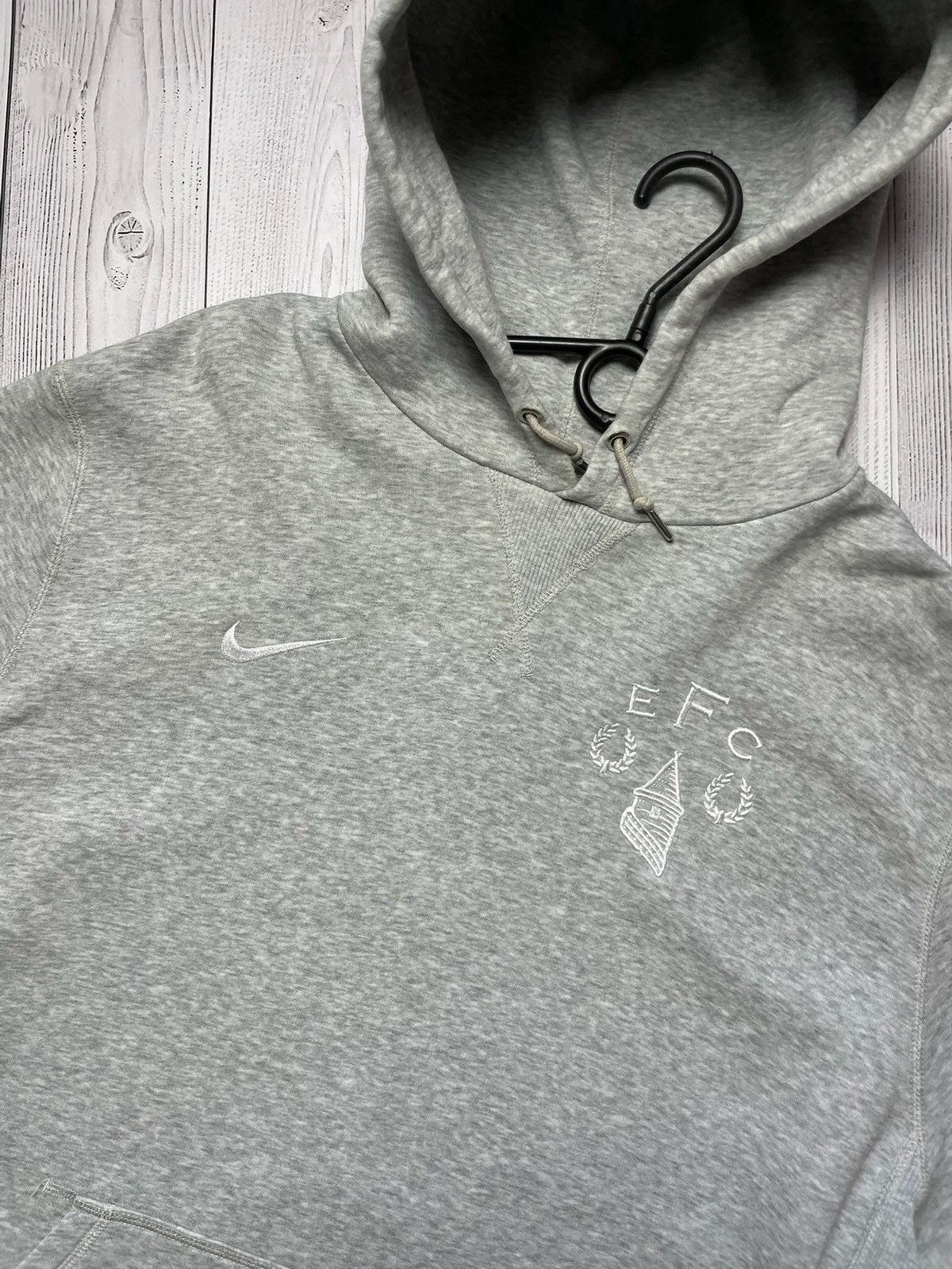 Nike × Vintage Vintage Nike Soccer hoodie Everton size XXL logo grey Size US XXL / EU 58 / 5 - 2 Thumbnail