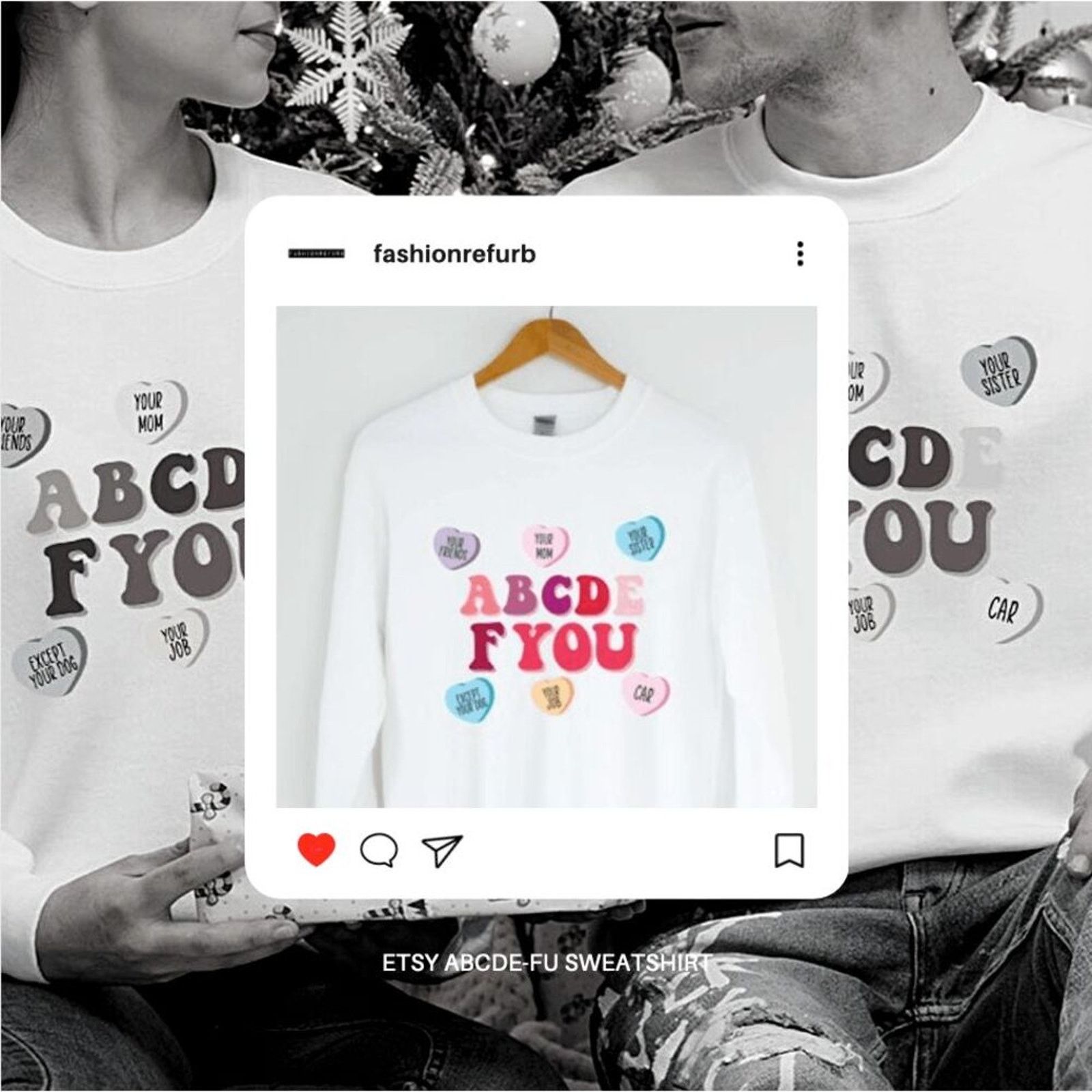 Other Etsy ABCDE FU Candy Heart Graphic Sweatshirt | Sz M Size M / US 6-8 / IT 42-44 - 4 Thumbnail
