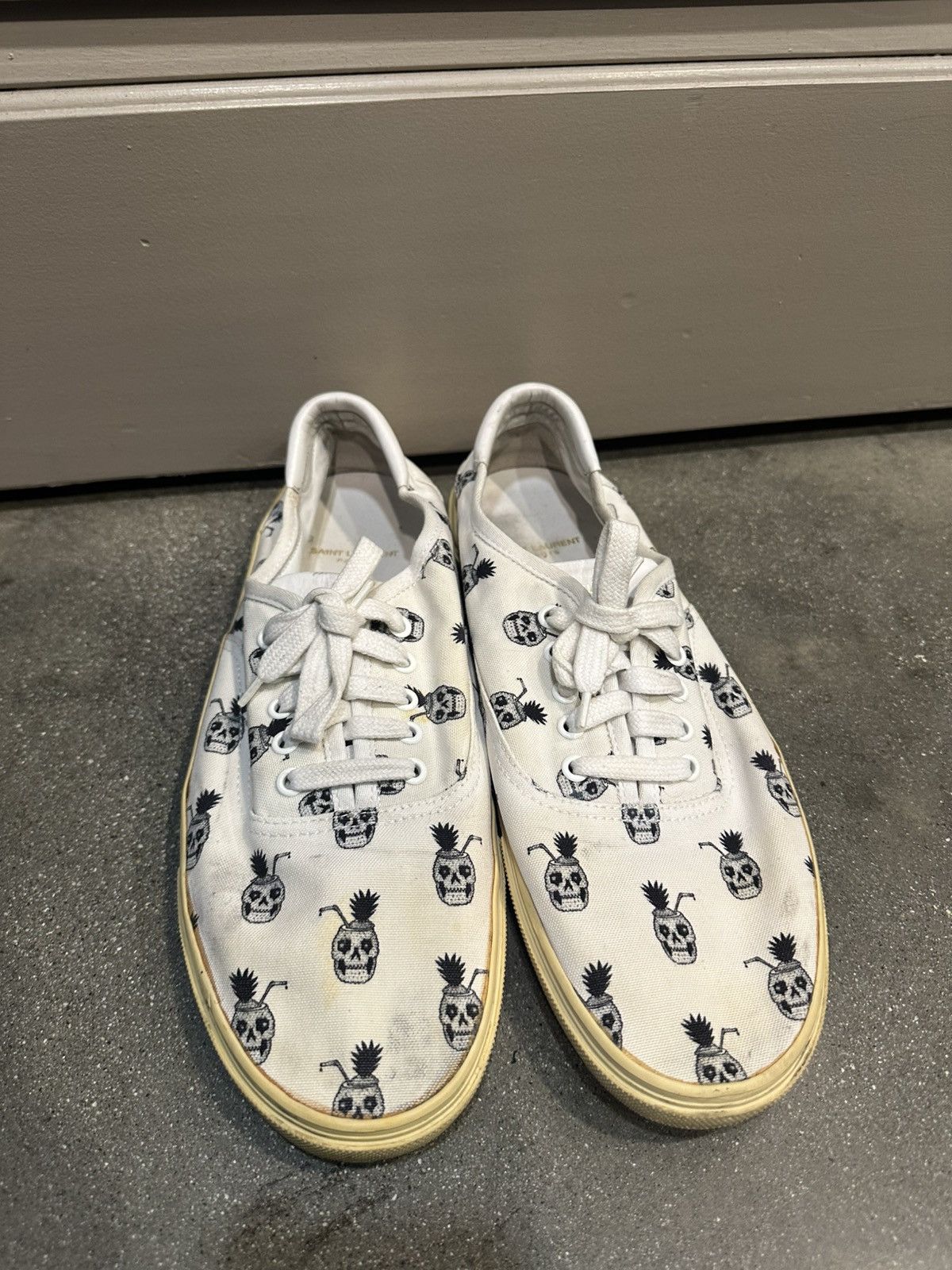Saint Laurent Paris Pina Skullada Skate Sneakers 46 Size US 13 / EU 46 - 2 Thumbnail