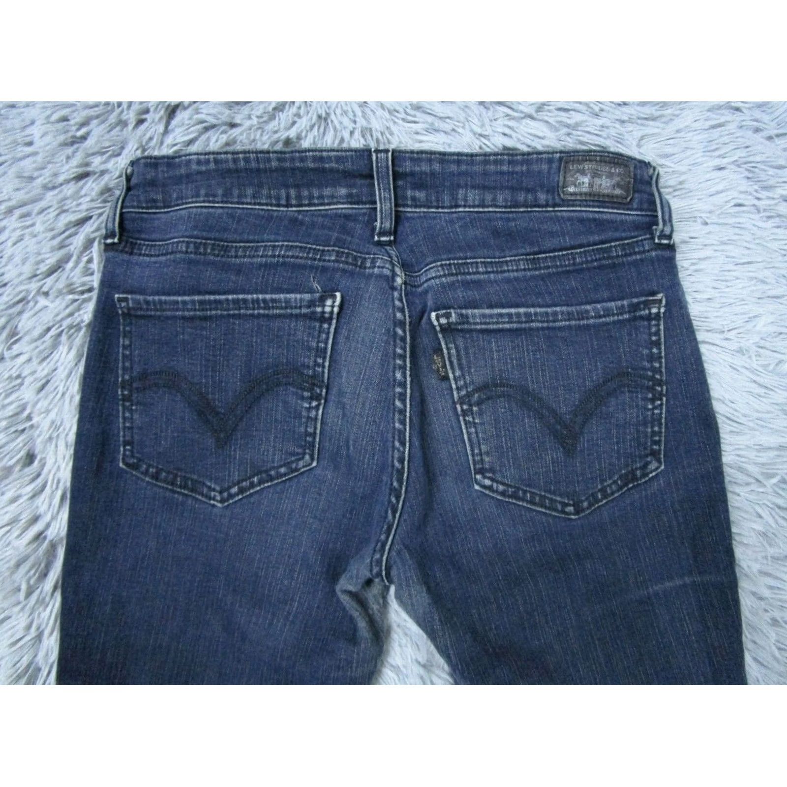 Levi's Levi's Jeans Womens 7 Blue Dark Wash 535 Leggings Slim Skinny Denim Pants Bottom Size 28" / US 6 / IT 42 - 3 Thumbnail