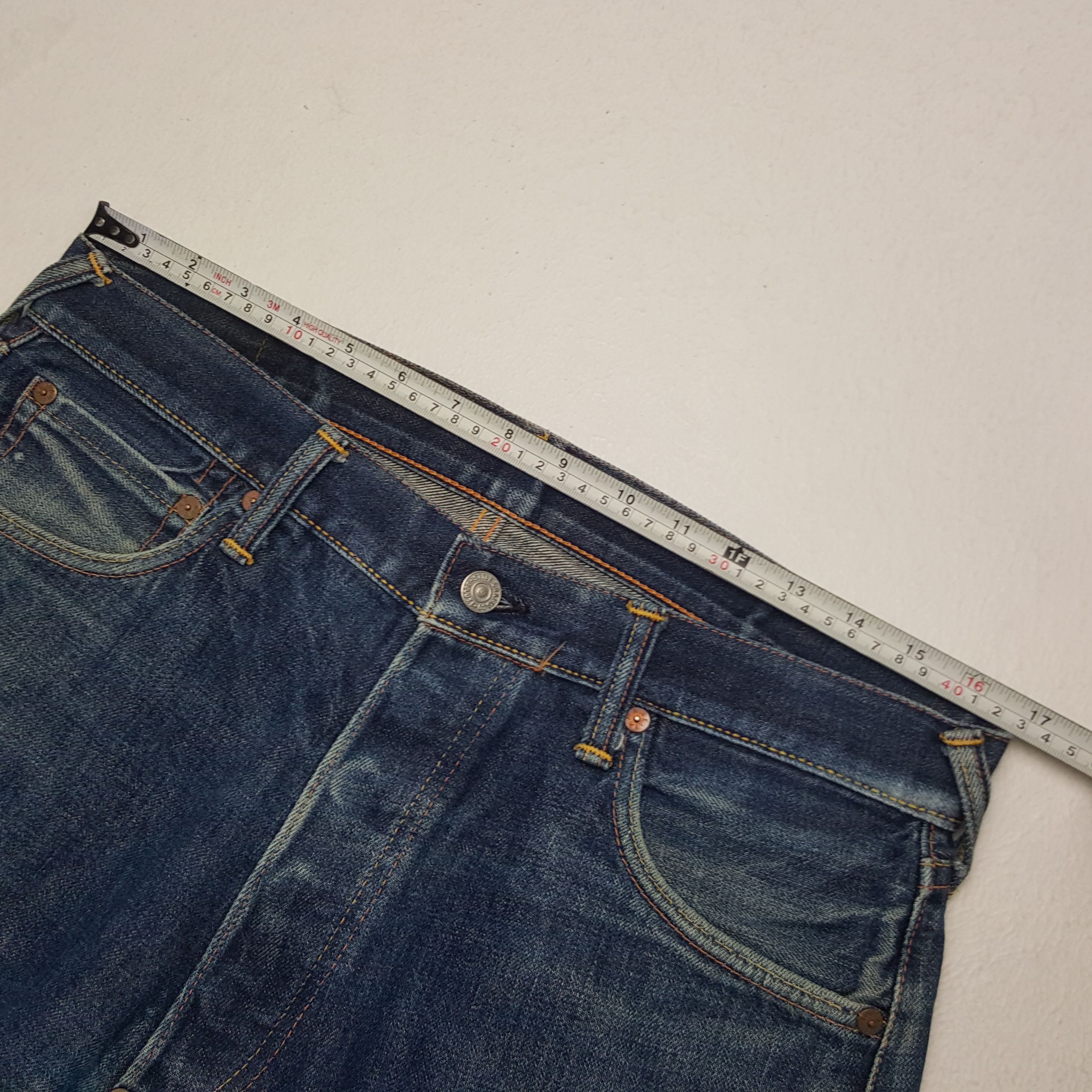 Evisu × Japanese Brand × Vintage Vintage Evisu Japan Selvedge Custom Art Daicock Shorts Jeans Size US 33 - 5 Thumbnail