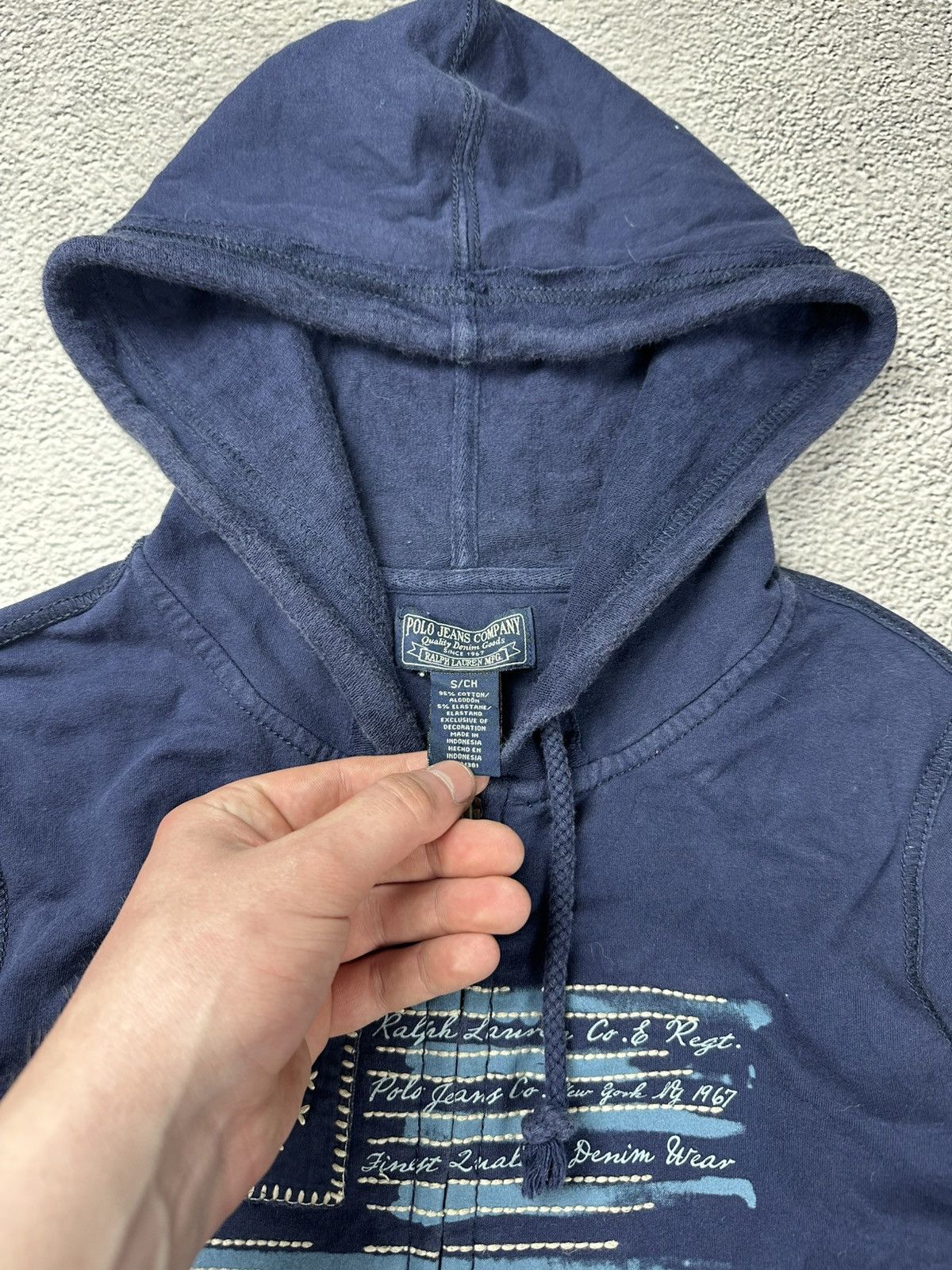 RRL Ralph Lauren Vintage Polo Jeans Company Ralph Lauren Hoodie Big Flag Y2K Size S / US 4 / IT 40 - 5 Thumbnail
