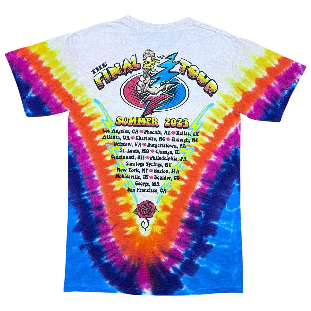 Band Tees × Grateful Dead × Vintage 2023 Dead And Company Final Summer Tour Tie Dye Band T-Shirt Size US S / EU 44-46 / 1 - 2 Thumbnail