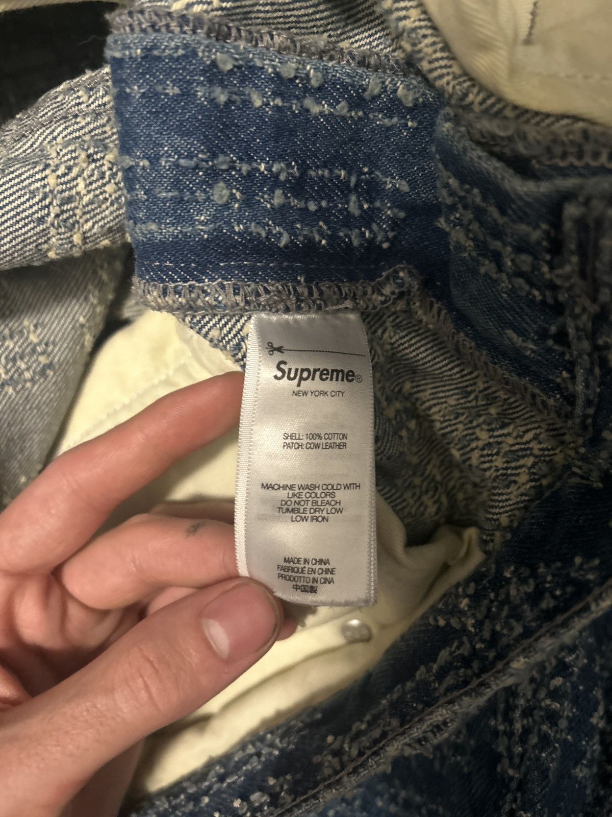 Supreme Supreme Needle Punch Jean Size US 30 / EU 46 - 7 Thumbnail