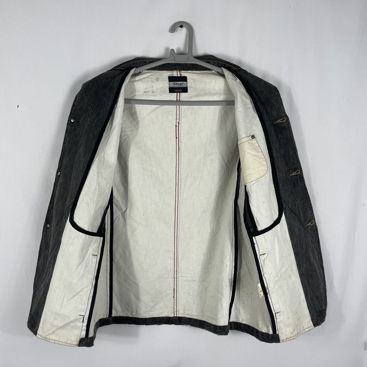 Japanese Brand × Vintage 🔥Rare🔥🇯🇵Power To People Distress Stylish Buttons Chore Jacket Size US S / EU 44-46 / 1 - 11 Thumbnail