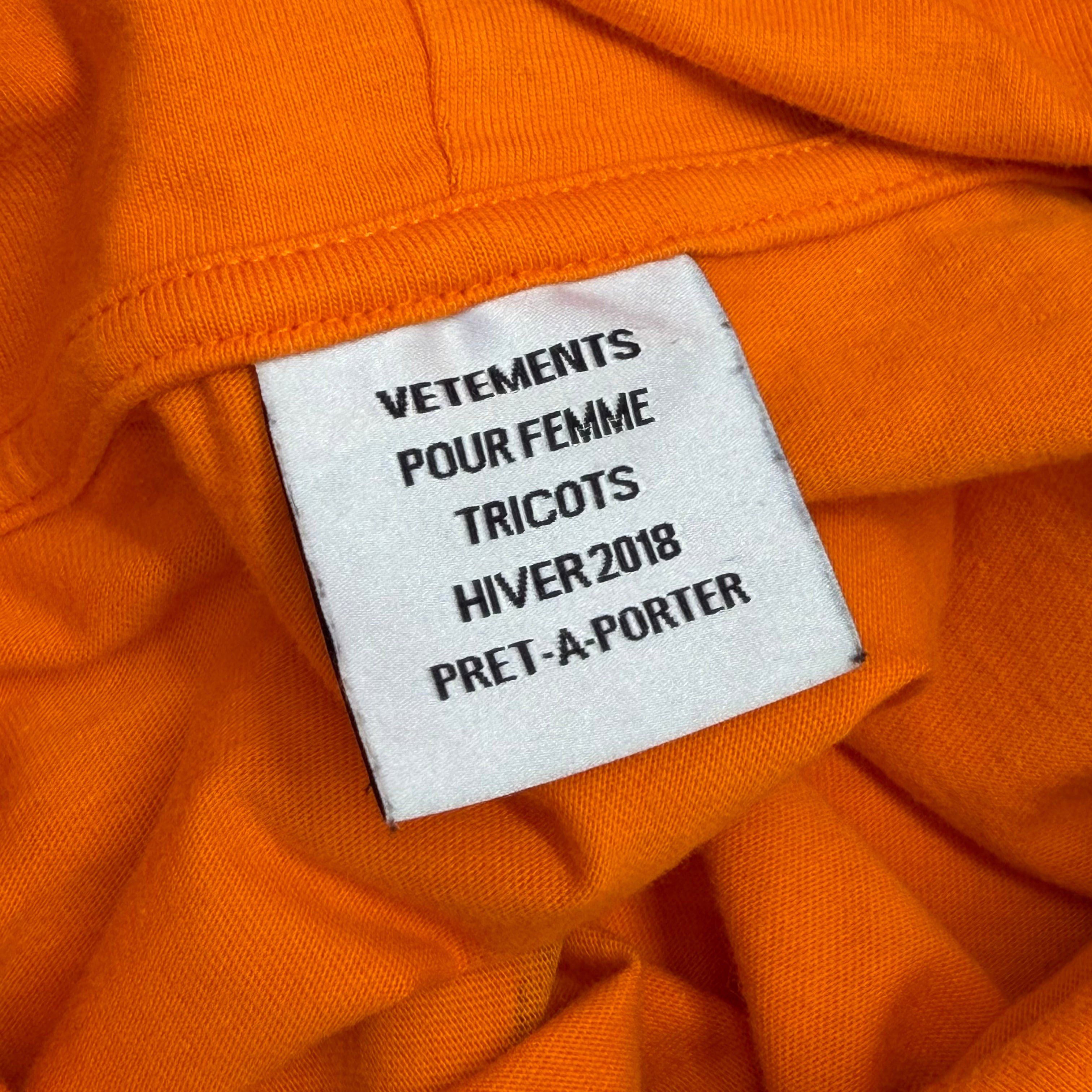 Vetements Vetements Orange P.E.T.S. Hoodie M (L) Size US L / EU 52-54 / 3 - 6 Thumbnail
