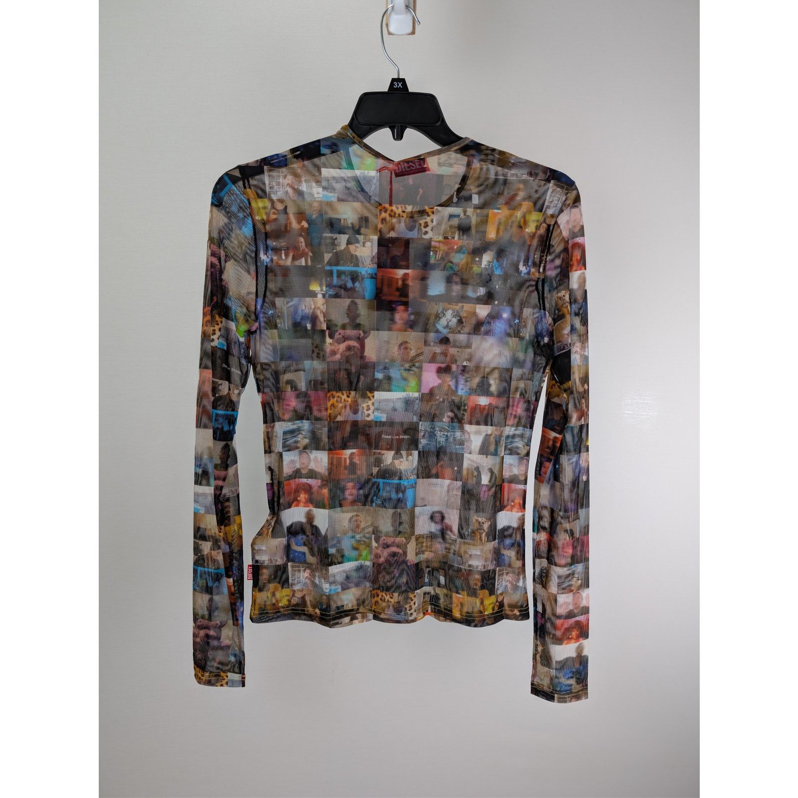 Diesel o1rshd1 'T Lixy' top in multicolor stretch tulle T-Shirt Size US L / EU 52-54 / 3 - 10 Thumbnail
