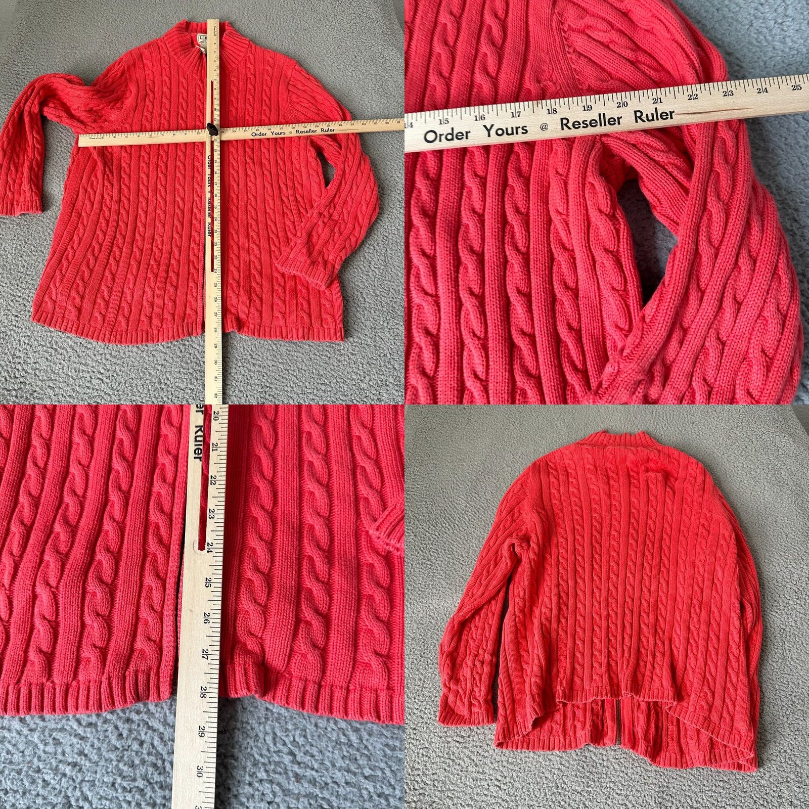 Vintage VINTAGE L.L. Bean Sweater Womens Plus Size 1X Pink Zip Up Fisherman Knit Casual 80s 90s Womens Size XL / US 12-14 / IT 48-50 - 8 Thumbnail