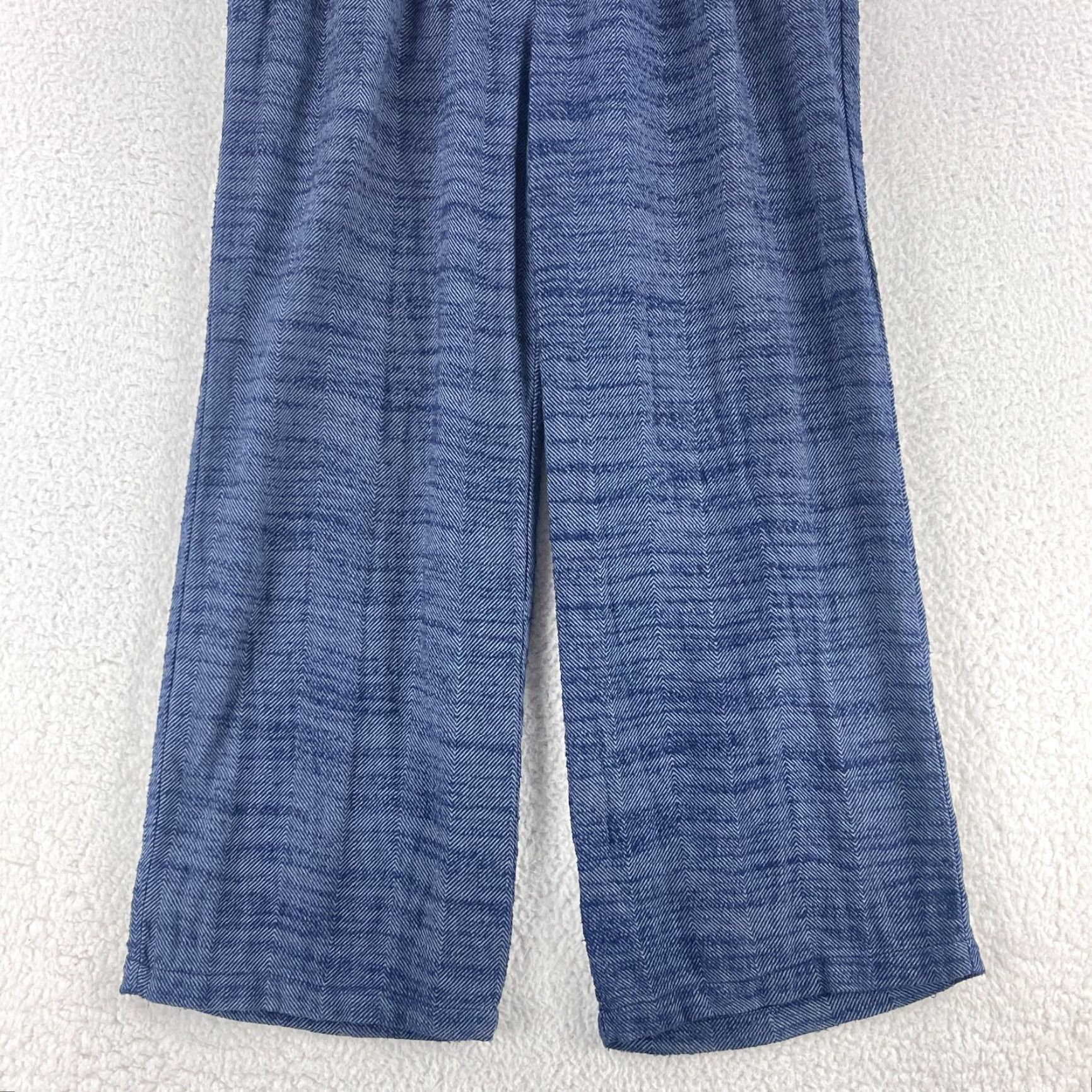 Urban Outfitters Urban Outfitters Elliot Low Slung Wide Leg Trouser Pants Womens Medium Blue Knit Size 32" / US 10 / IT 46 - 3 Thumbnail