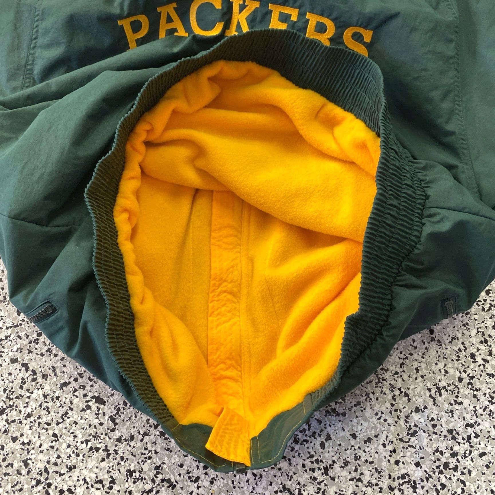 Champion VINTAGE Champion Green Bay Packers Mens Large Fleece Lined Full Zip Jacket NFL Size US L / EU 52-54 / 3 - 6 Thumbnail