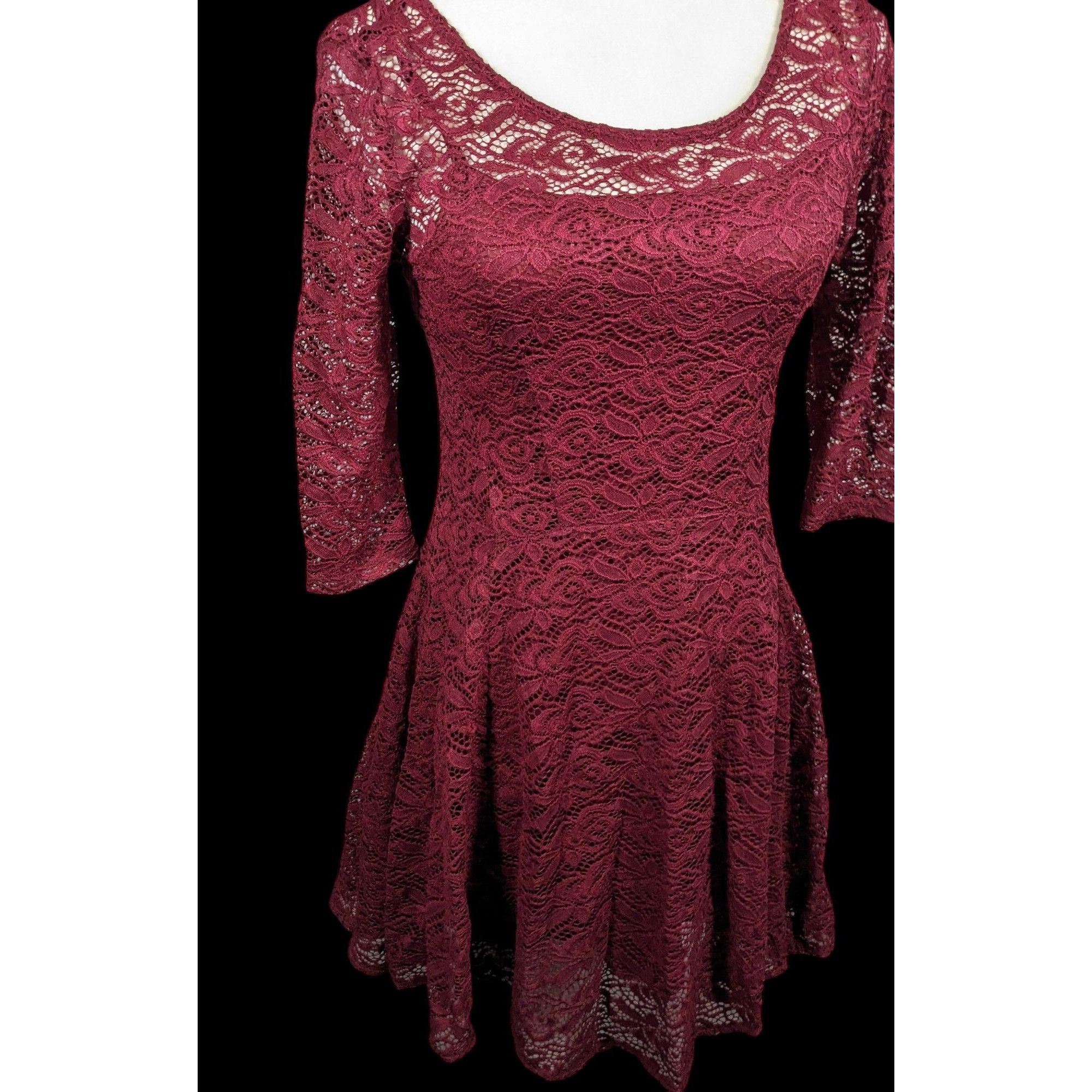 Other Fishbowl Lace Illusion Red A Line Dress Size XS Size XS / US 0-2 / IT 36-38 - 3 Thumbnail