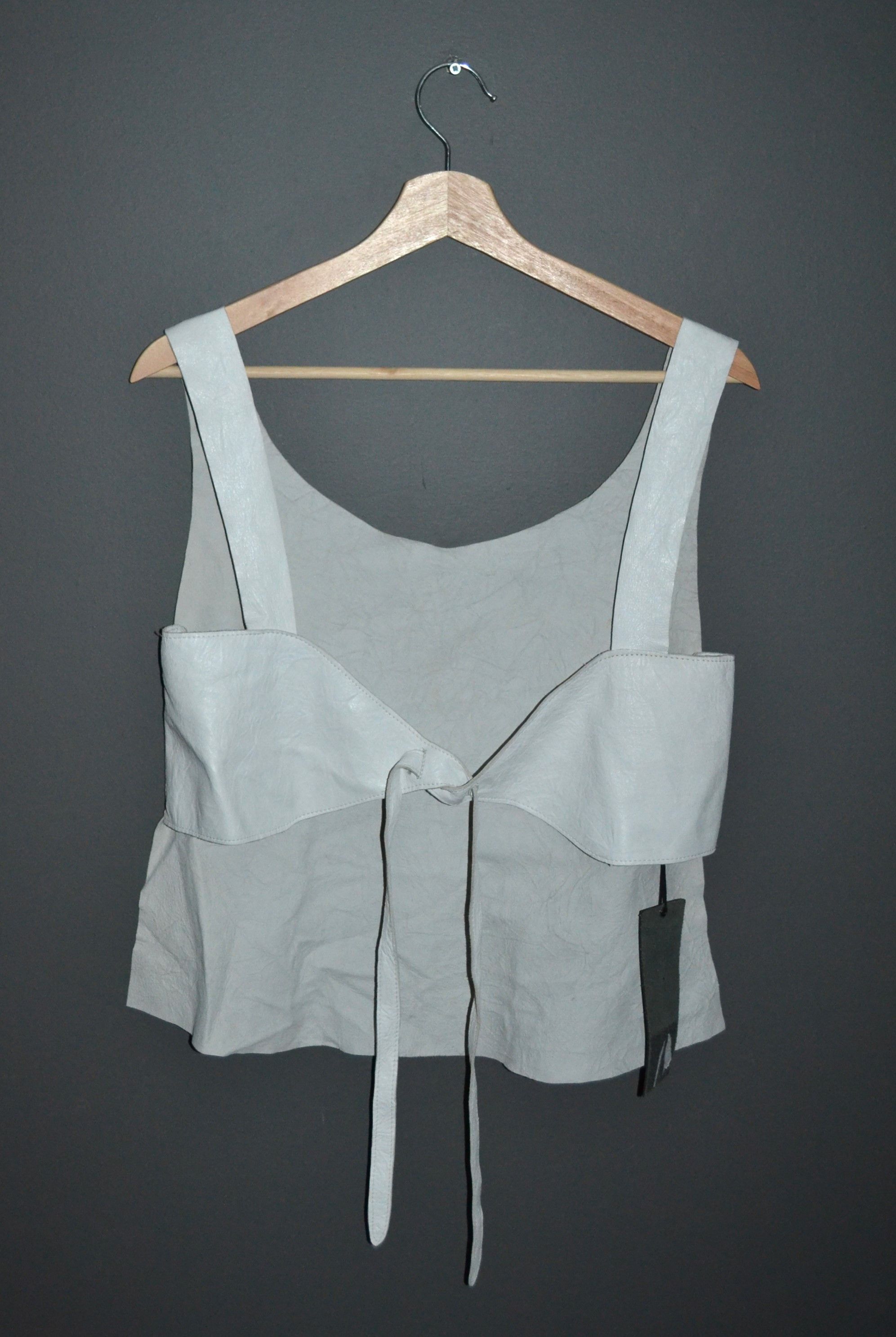 Other Andrea Landa White Leather Top size 4 NWT M Size S / US 4 / IT 40 - 1 Thumbnail