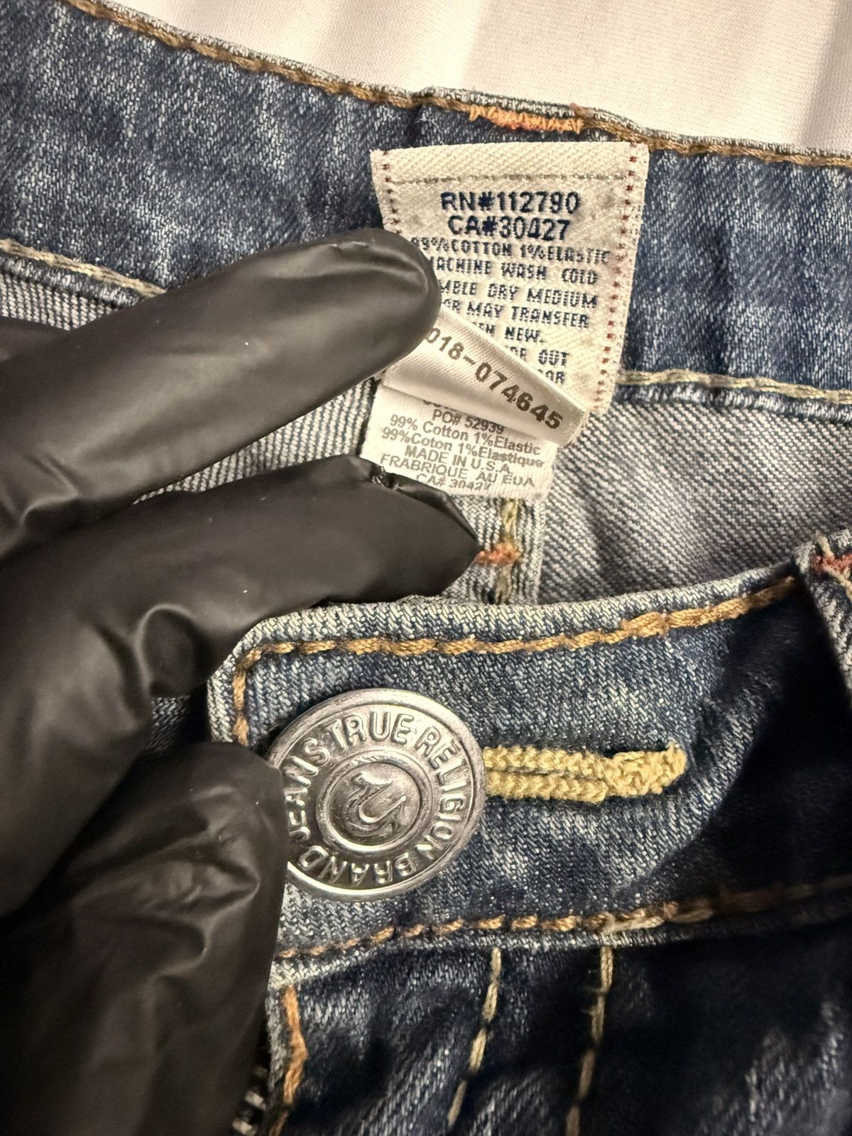 True Religion Vintage Y2K Stella Big T True Religion Aged Denim Jeans Size 30" / US 8 / IT 44 - 7 Thumbnail