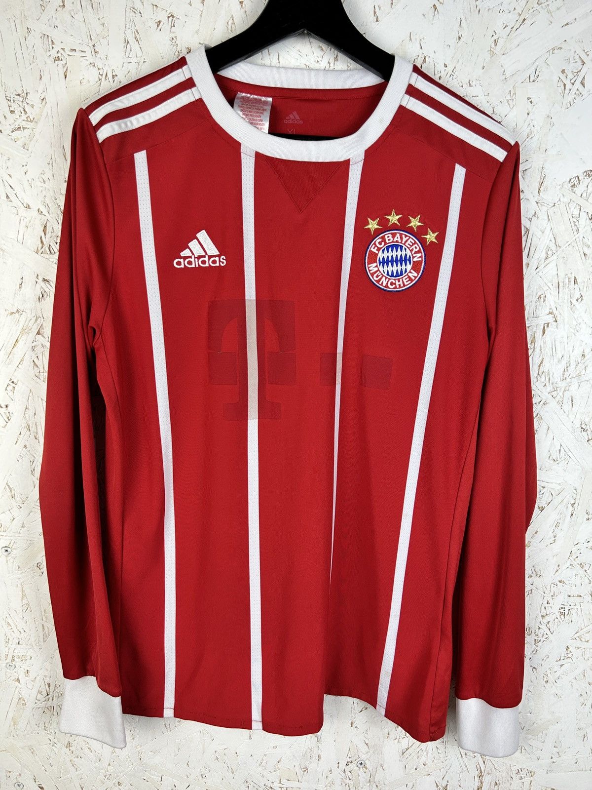 Adidas Adidas Bayen Munchen 2017/18 Home Kit Long Sleeve Jersey ~S Size US S / EU 44-46 / 1 - 1 Thumbnail