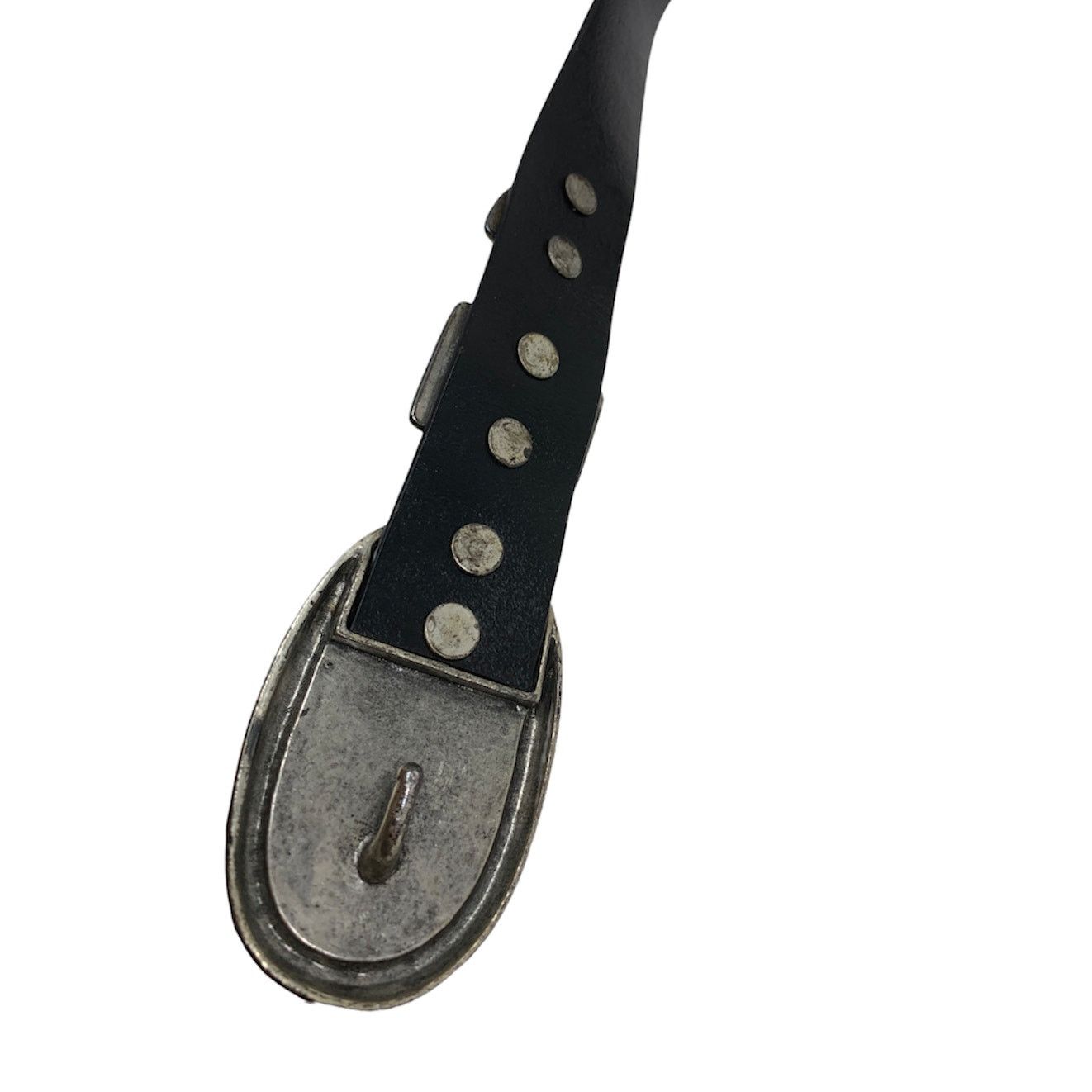 Chicos Chico's black leather belt metal tribal buckle size medium Size ONE SIZE - 6 Thumbnail