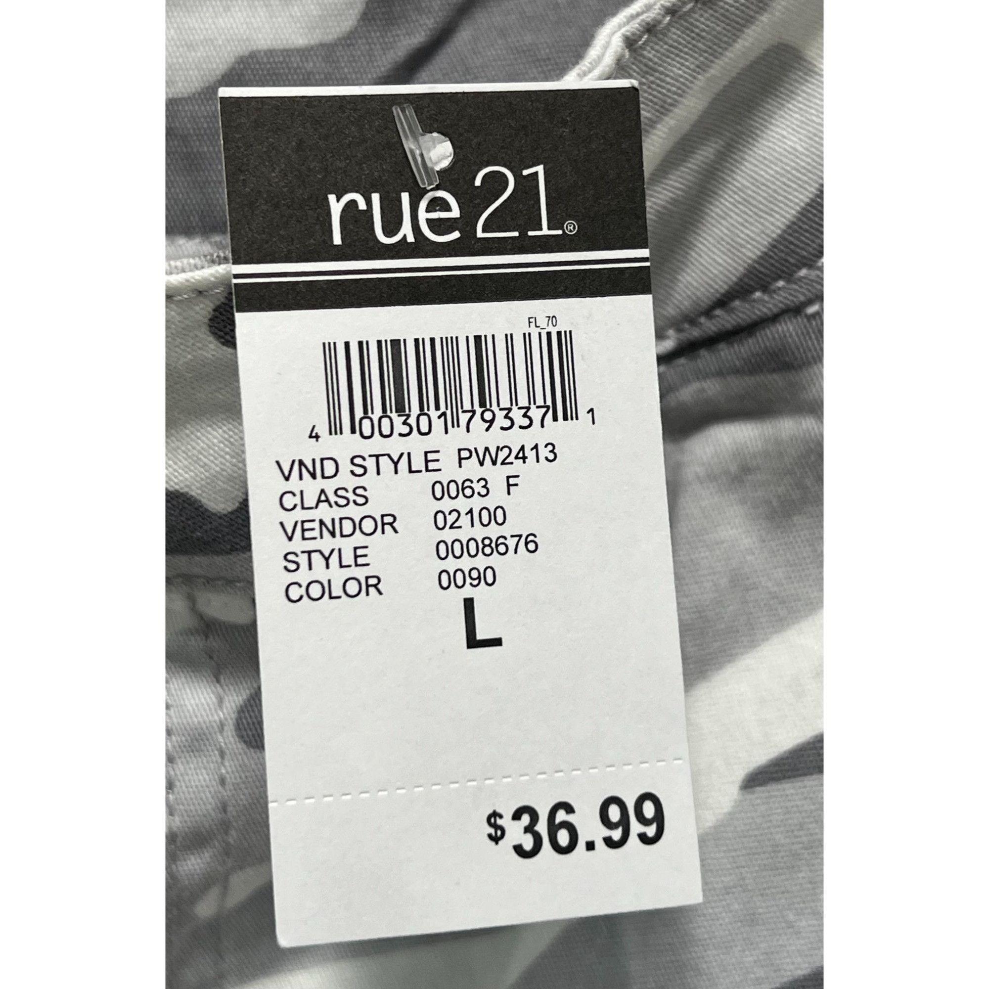 rue21 Rue 21 - Women's Cozy Cargo Jogger Pants - Camouflage Snow P Size 32" / US 10 / IT 46 - 8 Thumbnail