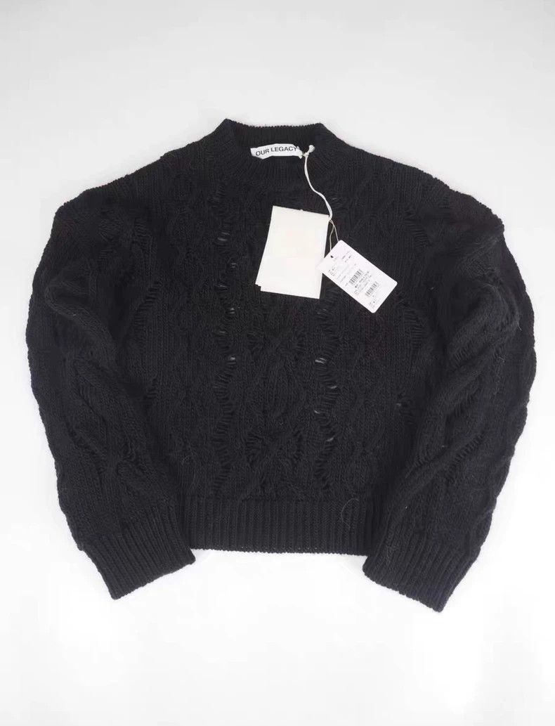 Our Legacy Our Legacy size32 Black lace-knitted sweater Size US S / EU 44-46 / 1 - 4 Thumbnail