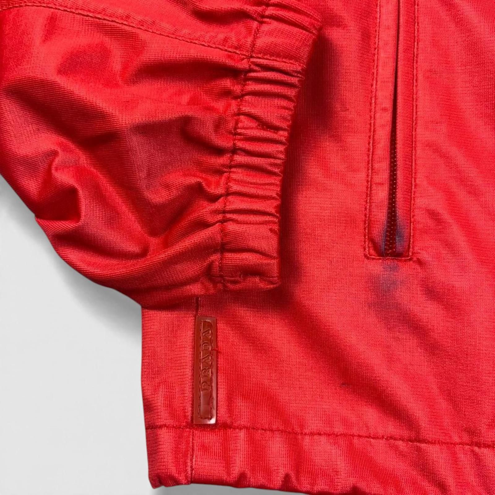 Prada Prada - Men's Red Windbreaker Jacket with Hood Size US L / EU 52-54 / 3 - 9 Thumbnail