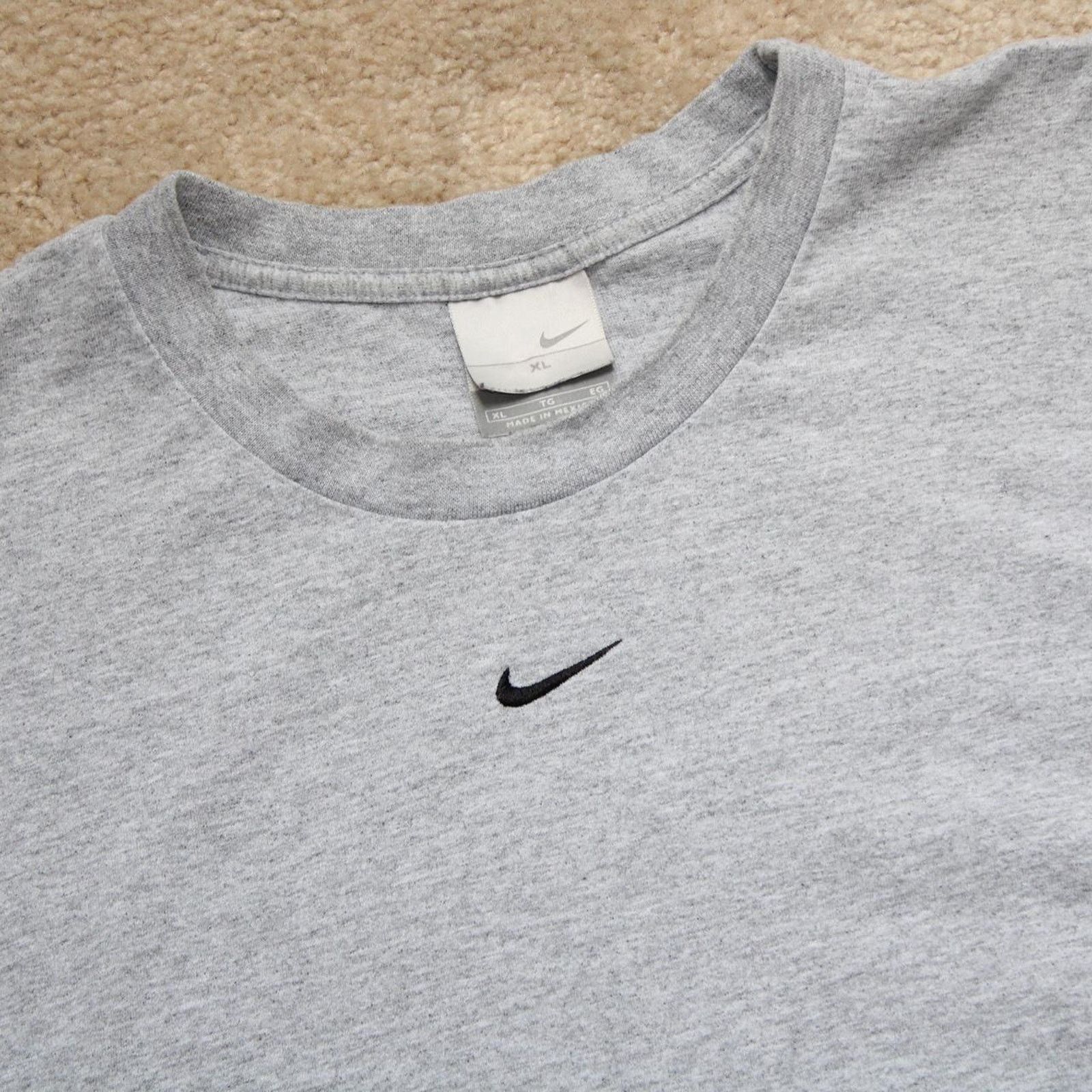 Nike Gray Vintage Y2K Nike Embroidered Swoosh Logo Long Sleeve Size US XL / EU 56 / 4 - 6 Thumbnail