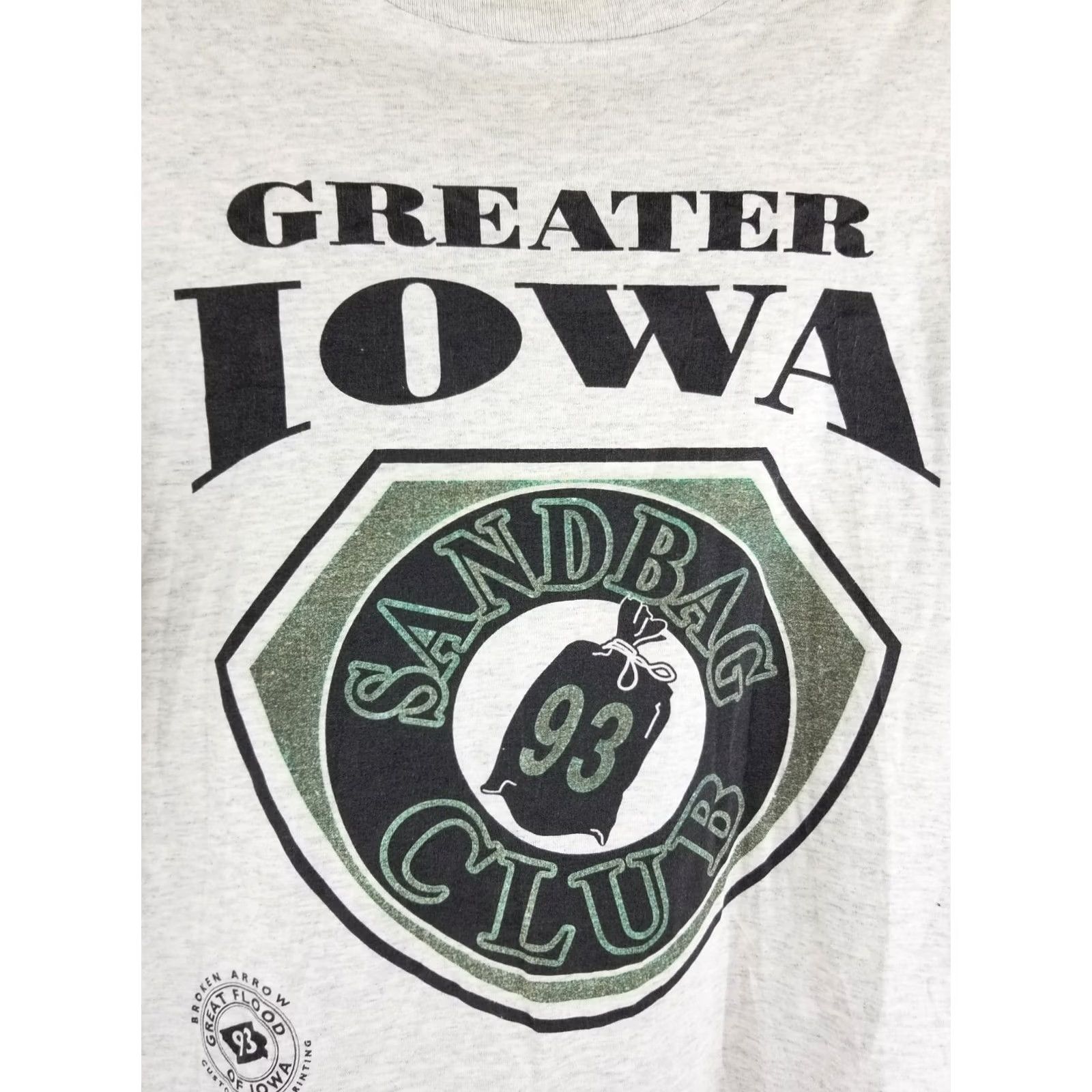 Fruit Of The Loom VINTAGE 93' GREATER IOWA SANDBAG CLUB T-SHIRT GRAY SZ XLARGE Size US XL / EU 56 / 4 - 2 Thumbnail