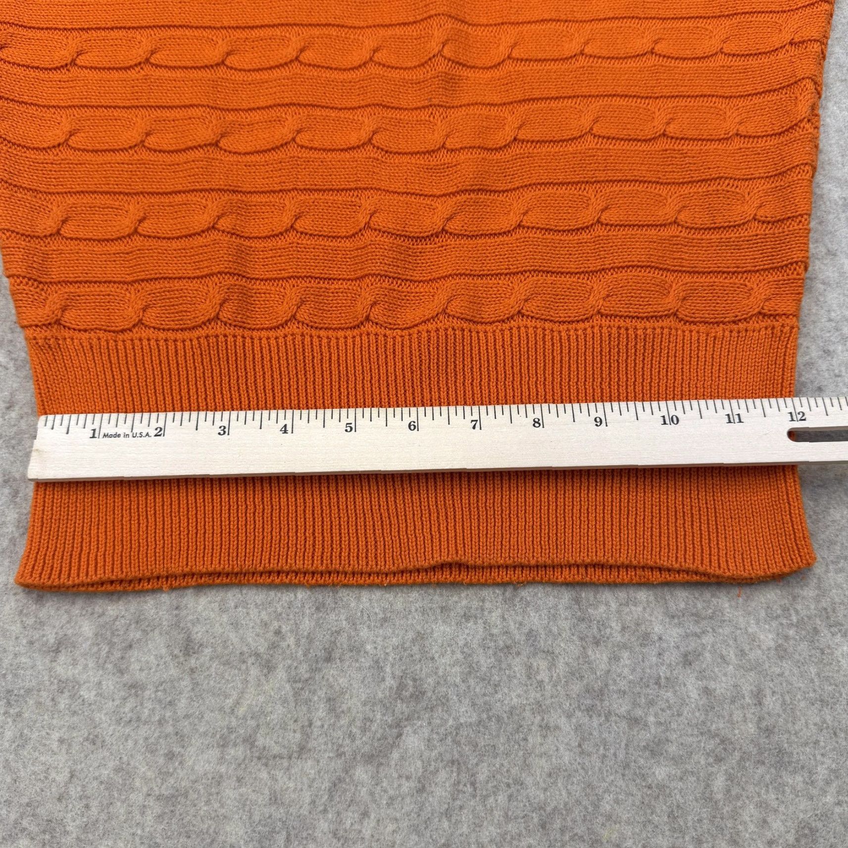 Polo Ralph Lauren Ralph Lauren Sport Sweater Womens Small Orange Short Sleeve Cable Knit Top Size S / US 4 / IT 40 - 6 Thumbnail