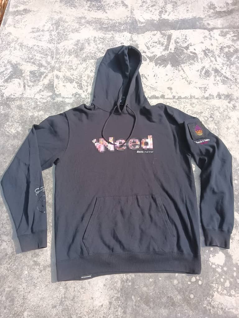 Japanese Brand Weed back channel with Velcro patches hoodie Size US M / EU 48-50 / 2 - 1 Thumbnail