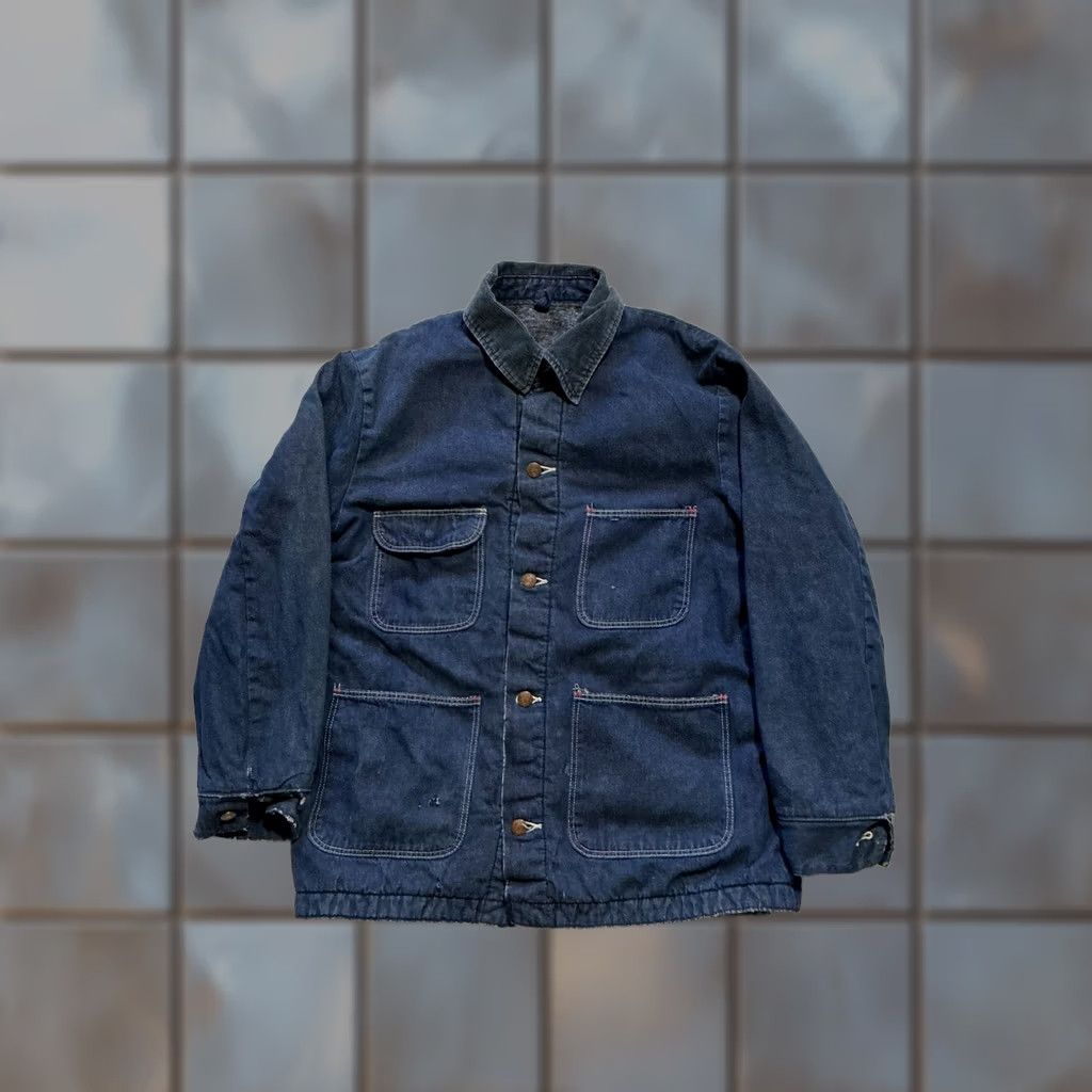Wrangler VINTAGE Wrangler Blanket Lined Workwear Denim Chore Jacket USA Made 40 Blue Mens Size US 40 / EU 56 - 1 Thumbnail