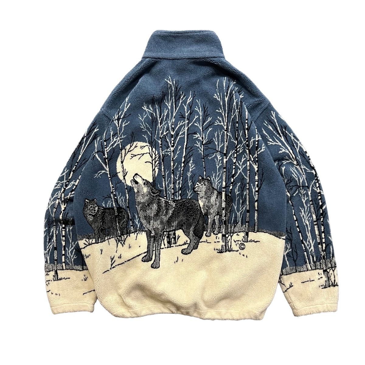 Vintage Vintage Wolf Fleece Zip Jacket XL Size US XL / EU 56 / 4 - 2 Thumbnail