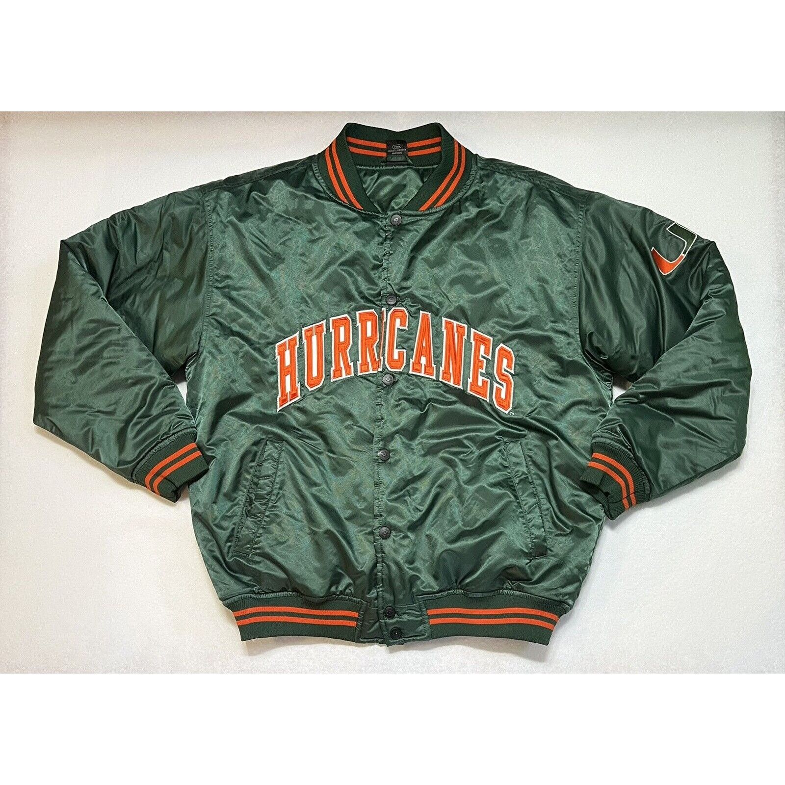 Starter VTG 80’s Miami Hurricanes Satin Starter Bomber Snap L Jacket Size US L / EU 52-54 / 3 - 1 Thumbnail