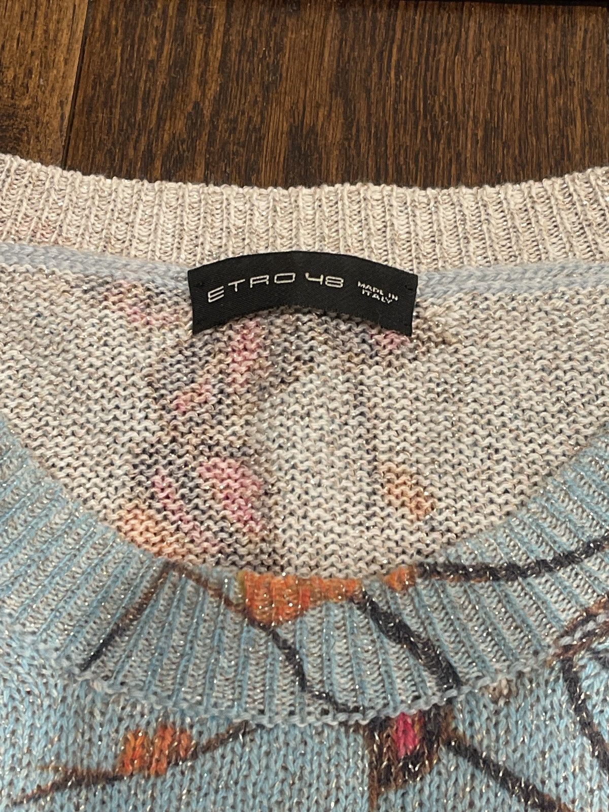 Etro Sparkles & Flowers Sweater Size L / US 10 / IT 46 - 5 Thumbnail