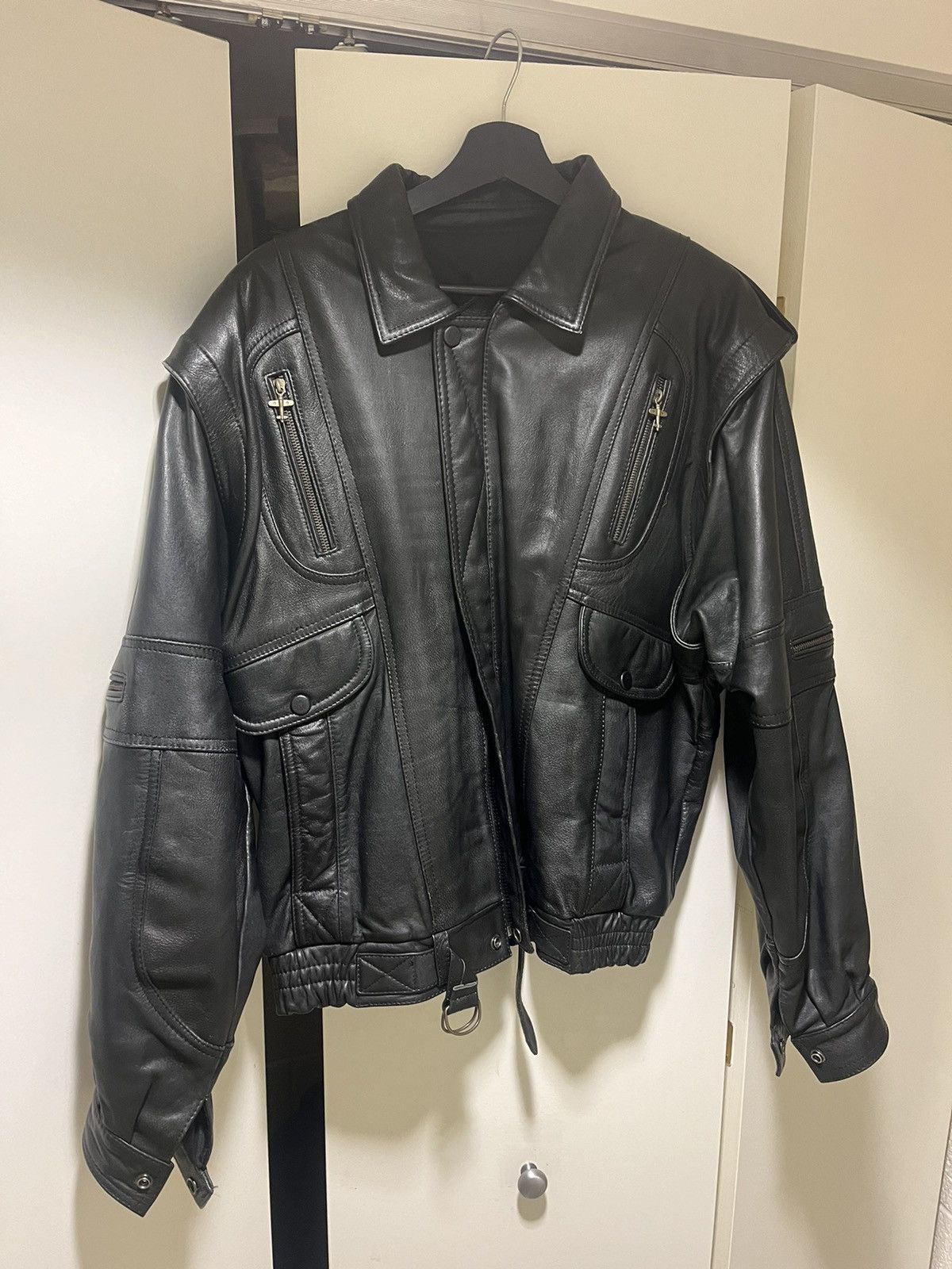 Other Black Motorcycle Leather Jacket Size US XL / EU 56 / 4 - 1 Thumbnail
