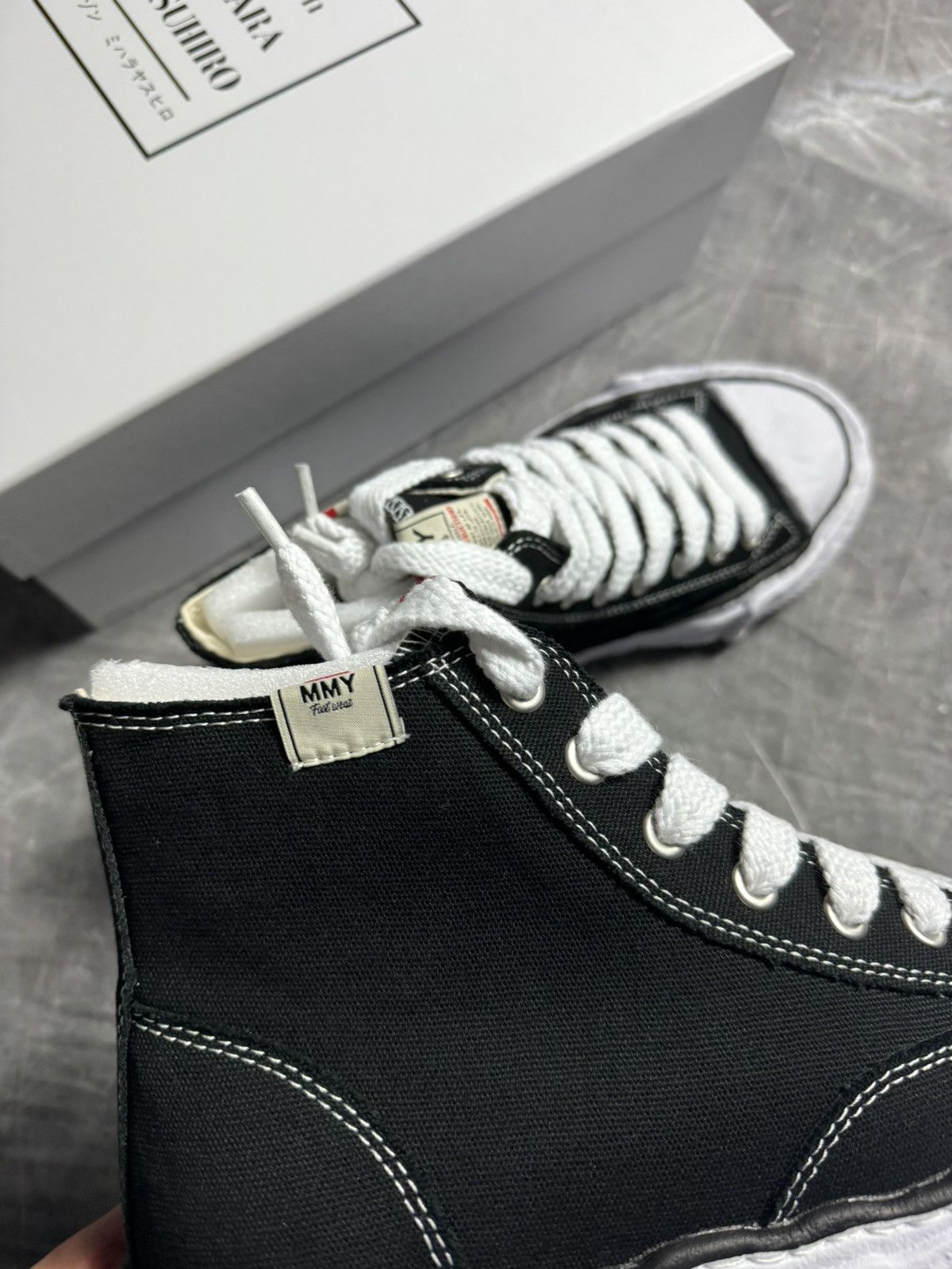 Japanese Brand × Maison MIHARA YASUHIRO Maison Mihara Yasuhiro OG Sole High Top Black Size US 9 / EU 42 - 3 Thumbnail