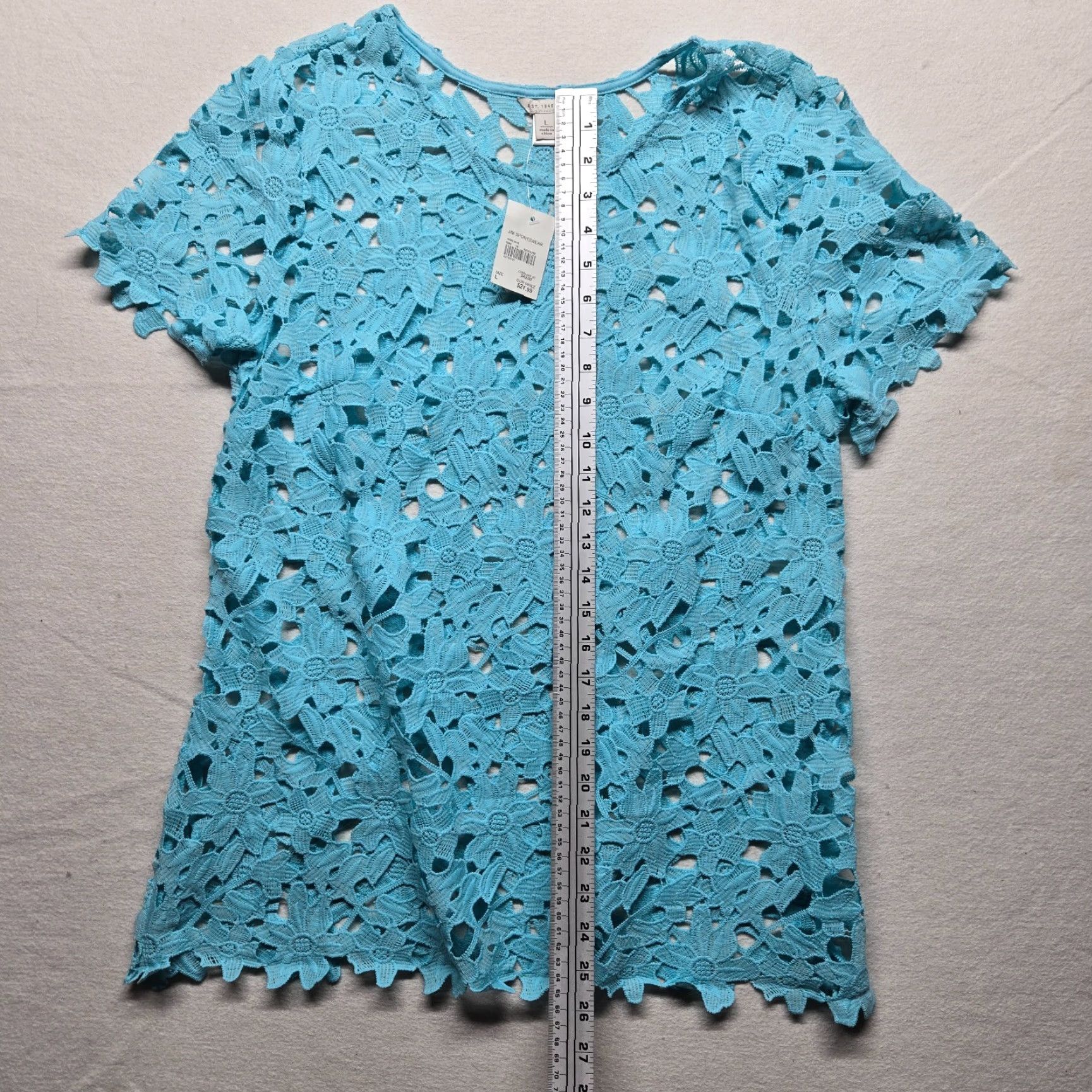 Vintage Est. 1946 Floral Lace Crochet Cut Out Flower Boho Cottage L Large NEW Shirt Est. 1946 Floral Lace Crochet Cut Out Flower Boho Cottage L Large NEW Size L / US 10 / IT 46 - 6 Thumbnail