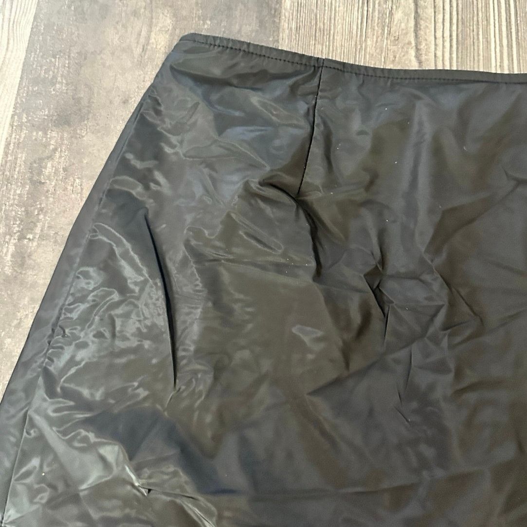 Other highway sport nylon look black mini skirt Size 34" / US 12 / IT 48 - 2 Thumbnail