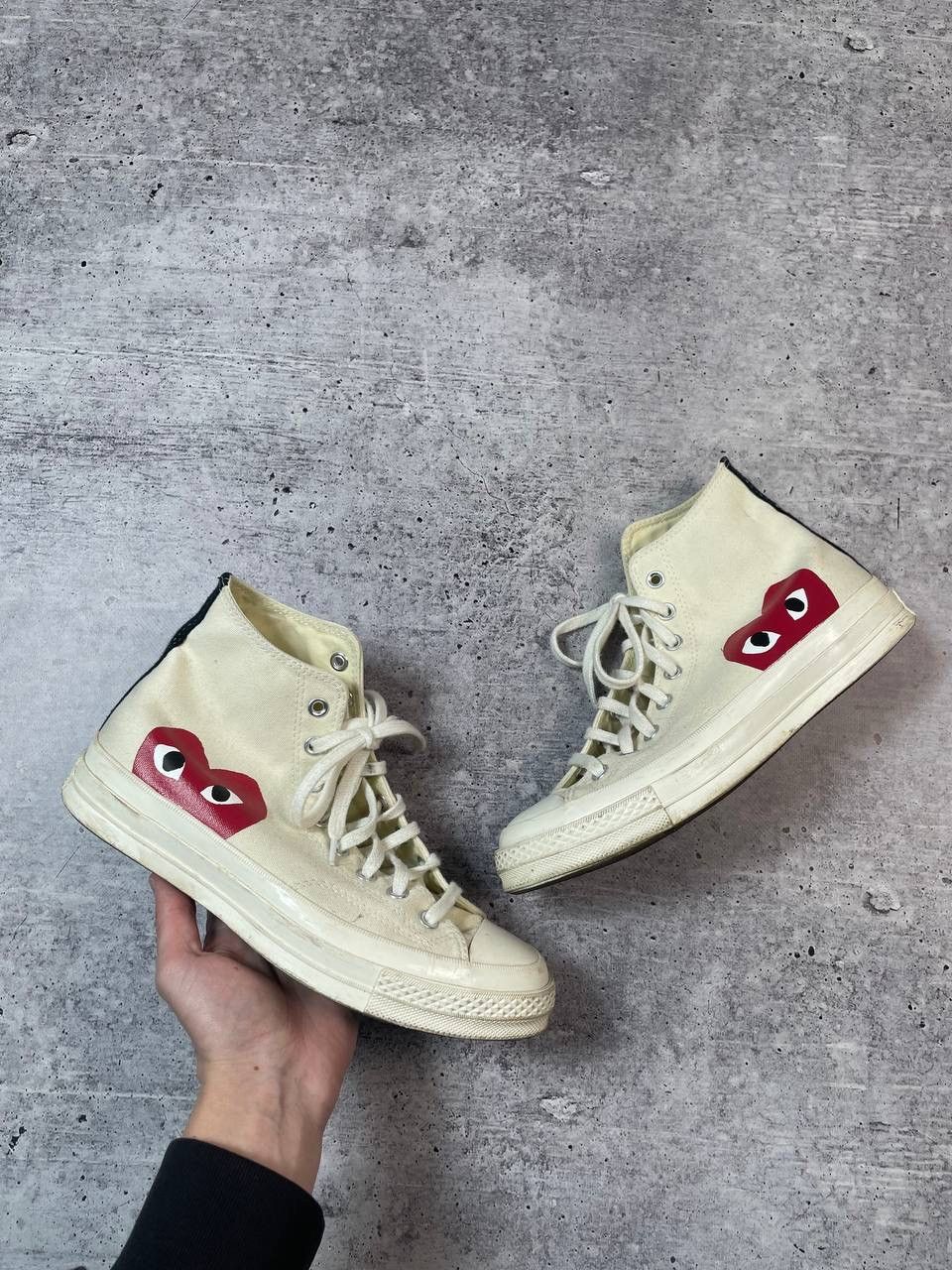 Comme des Garcons PLAY × Converse Converse Comme Des Garcons CDG High Top Shoes Y2K Size US 8 / EU 41 - 1 Thumbnail
