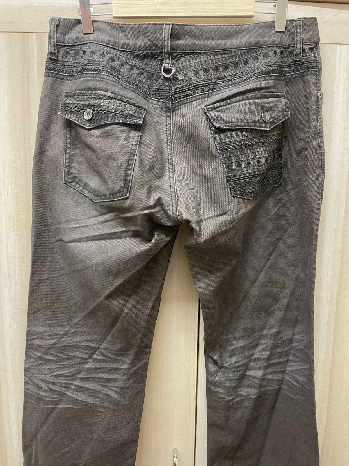 semanticdesign Semantic Design Cross & Skull Embroided Jeans Size US 35 - 6 Thumbnail