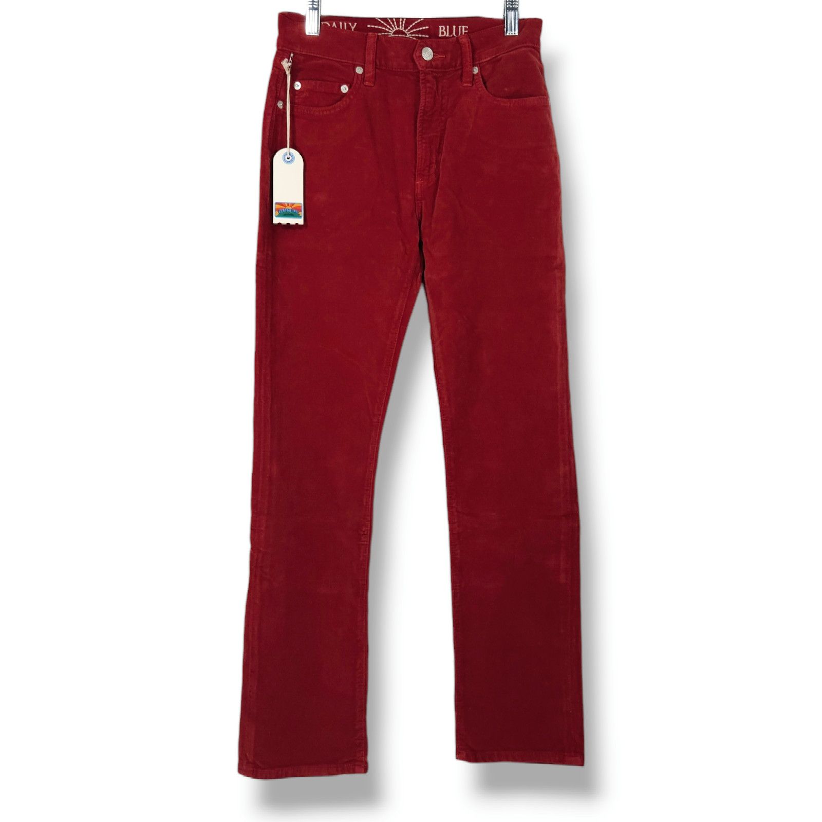 AG Adriano Goldschmied NWT Daily Blue Manya Velveteen Denim Jeans Sz. 25 Swing Size 25" / US 0 / IT 36 - 4 Thumbnail