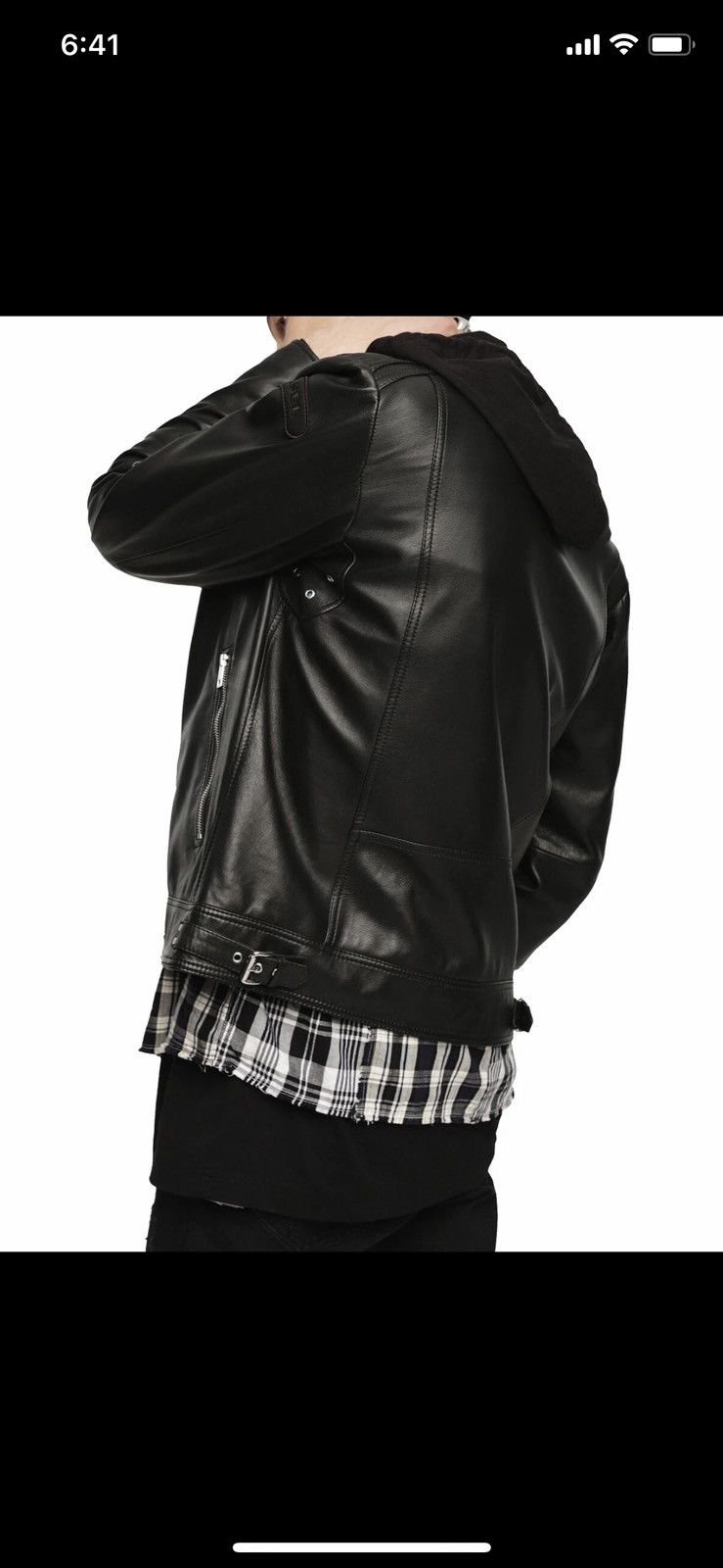 Diesel Diesel L-SHIRO-WH Racer Leather Jacket S (Zara, Dsquared2) Size US S / EU 44-46 / 1 - 12 Thumbnail