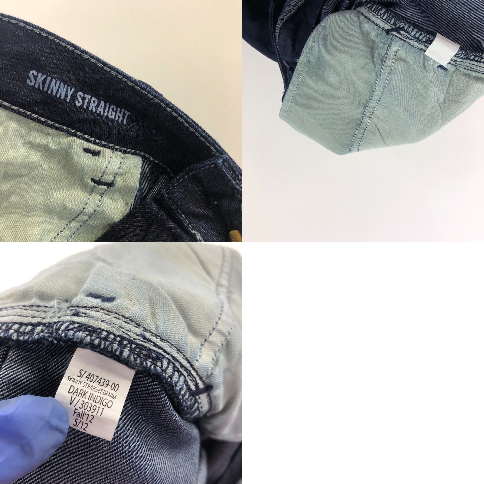 Banana Republic Banana Republic Skinny Straight Jeans Mid Rise 33 Denim 36W 34L Blue Women Regular 5-Pocket Belt Loops Distressed No Vintage No Seatback Pocket Size 24" / US 00 / IT 34 - 8 Thumbnail