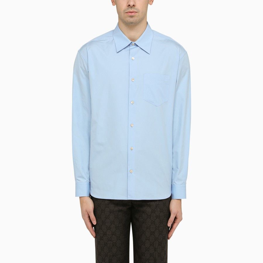 image of Gucci O1D2Blof0424 Shirt In Light Blue, Men's (Size Small)