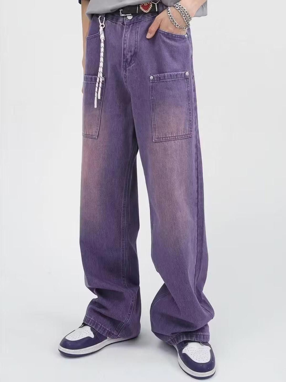 Other Purple Baggy Denim Jeans Size US 30 / EU 46 - 3 Thumbnail