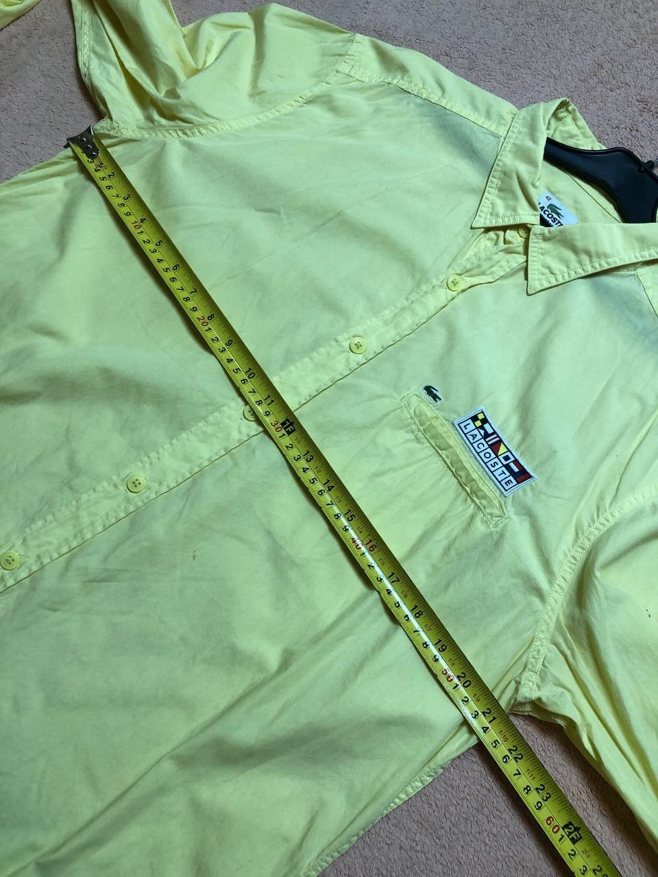 Lacoste Vintage yellow shirt logo Lacoste Y2K regular fit Size US M / EU 48-50 / 2 - 13 Thumbnail