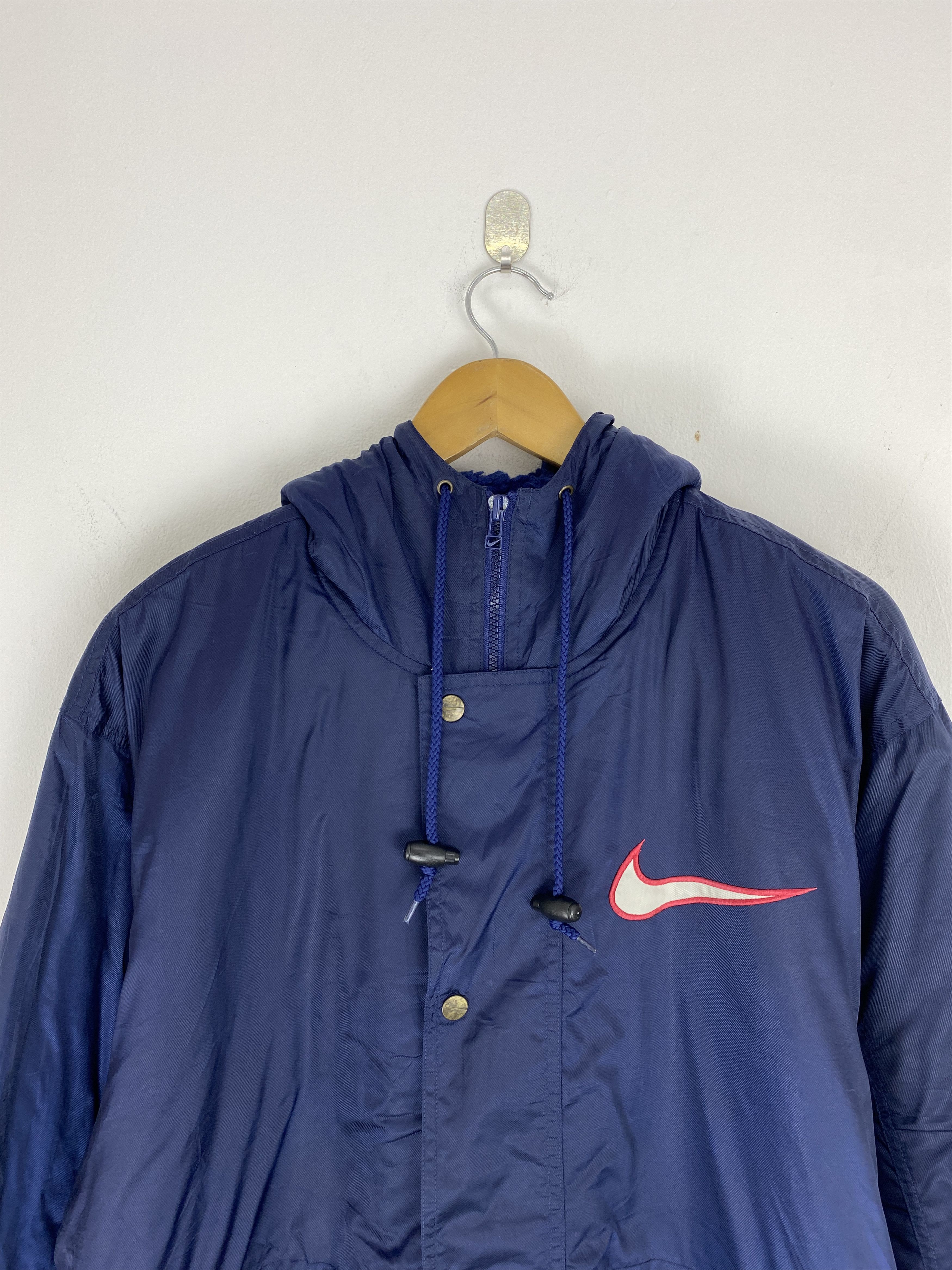 Nike Vintage 90s Nike Big Logo Embroidered Sherpa Jacket J1955 Size US M / EU 48-50 / 2 - 3 Thumbnail