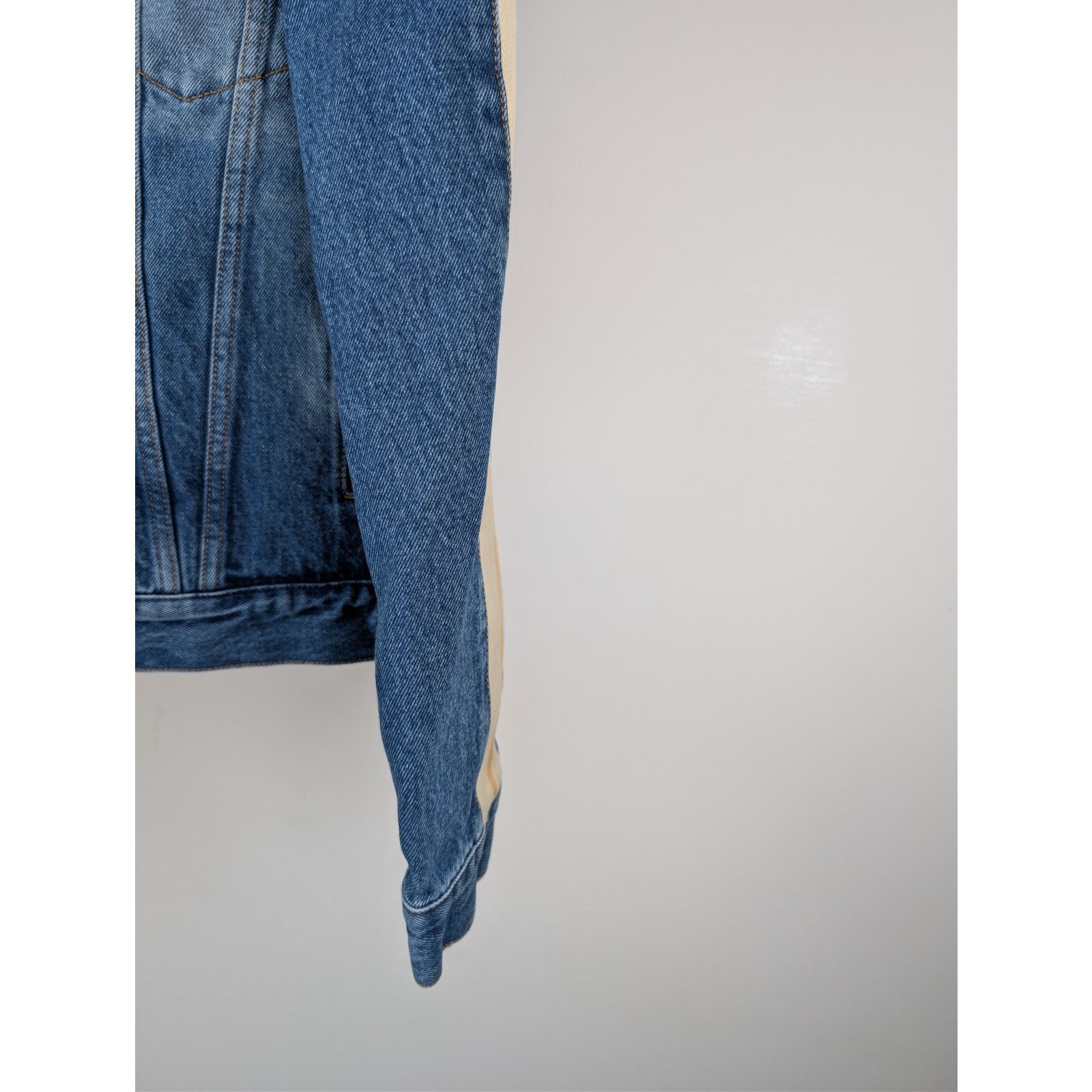 Palm Angels o1rshd1 Indigo Track Denim Jacket in Light Blue / White Size US L / EU 52-54 / 3 - 6 Thumbnail