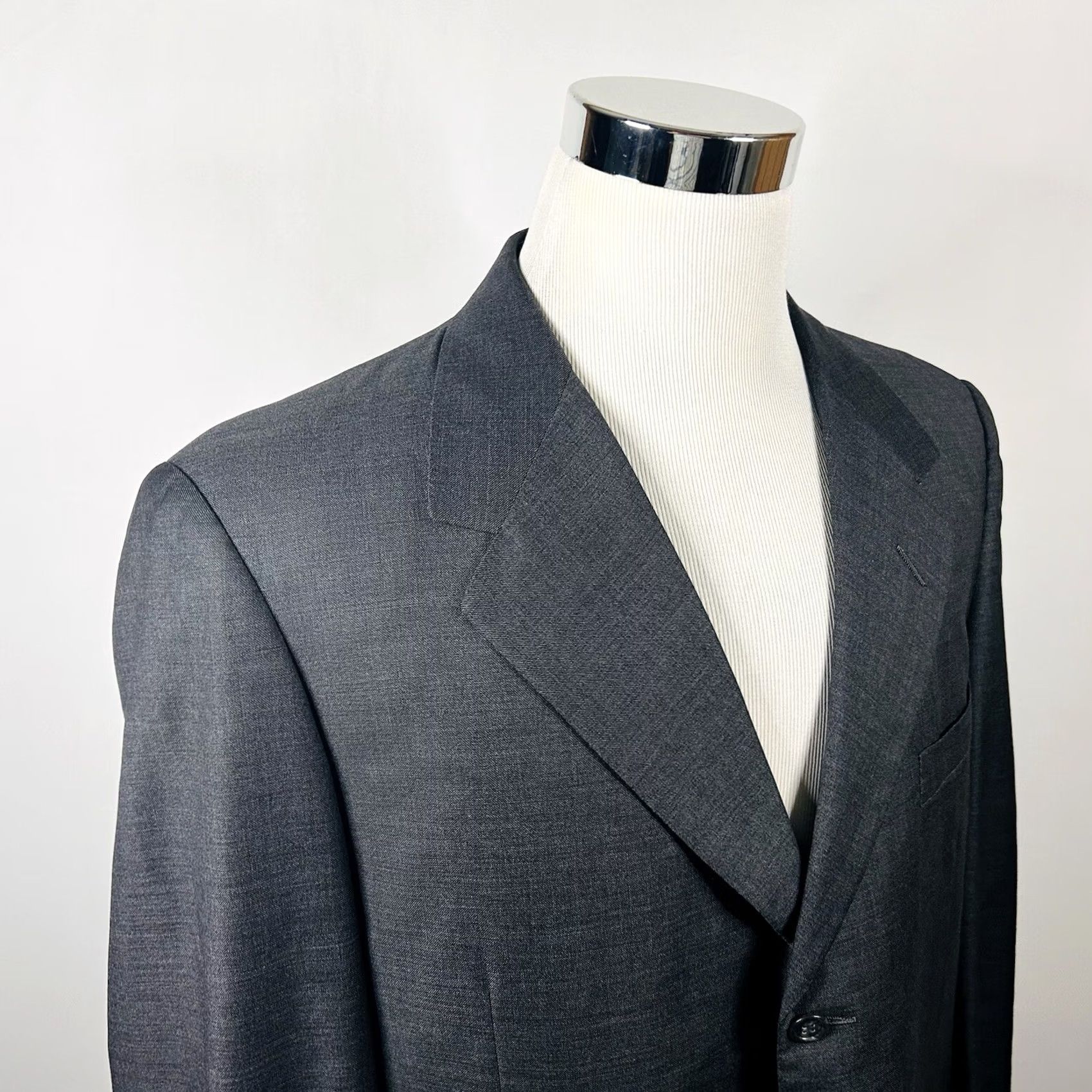 Vintage Oxxford Sport Coat 46L Gray 100% Wool Three-Button USA Made Mens Regular Jacket Coat Size US XS / EU 42 / 0 - 2 Thumbnail