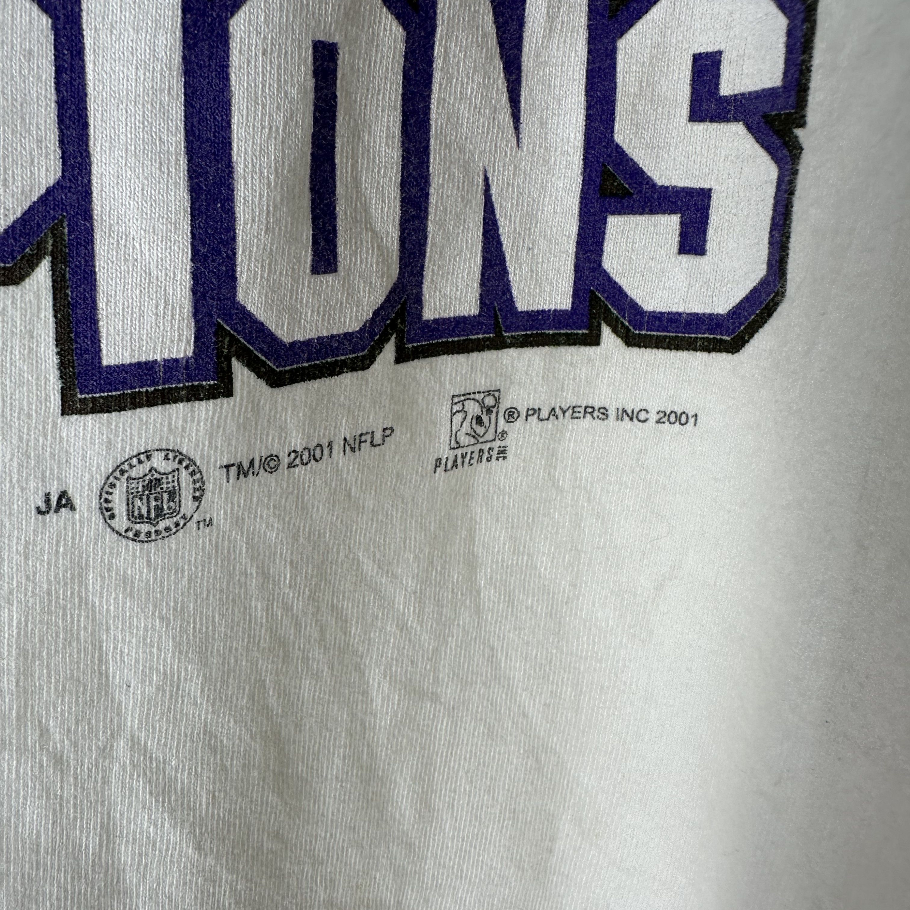 Vintage ​​2001 Ray Lewis Baltimore Ravens NFL AFC Champions T-Shirt Size US XXL / EU 58 / 5 - 3 Thumbnail