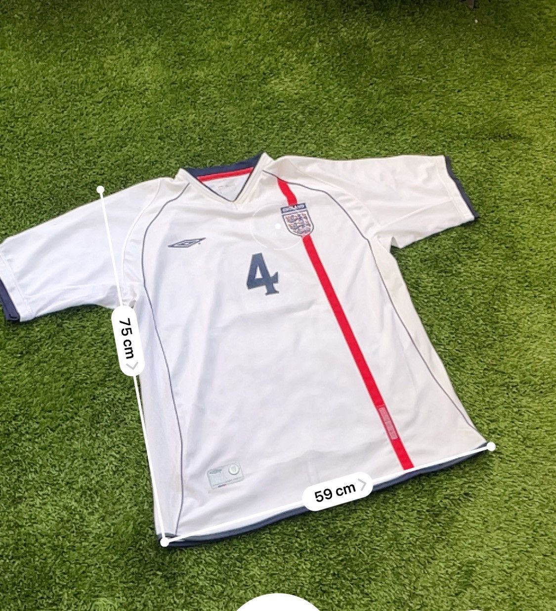 Umbro England 2001-2003 Umbro Jersey #4 Size US XL / EU 56 / 4 - 3 Thumbnail